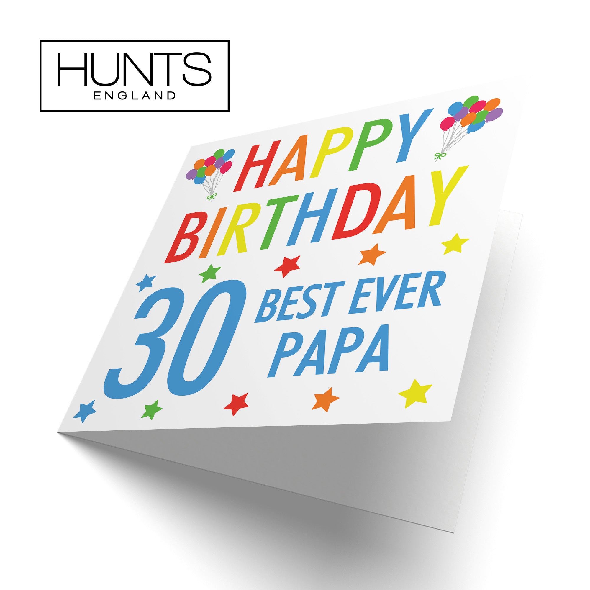 30th Papa Birthday Card Colourful - Default Title (TH03154)