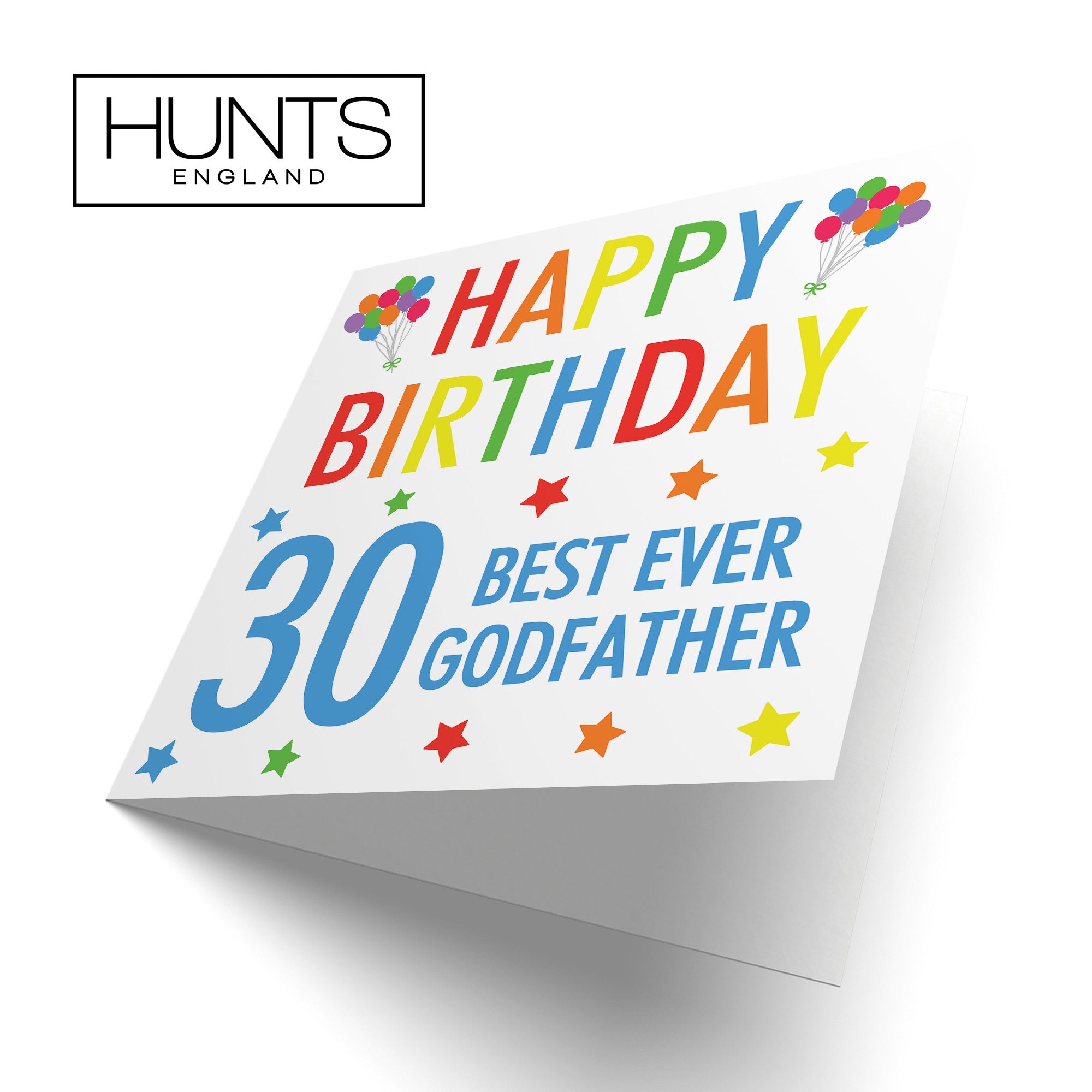 30th Godfather Birthday Card Colourful - Default Title (TH03156)