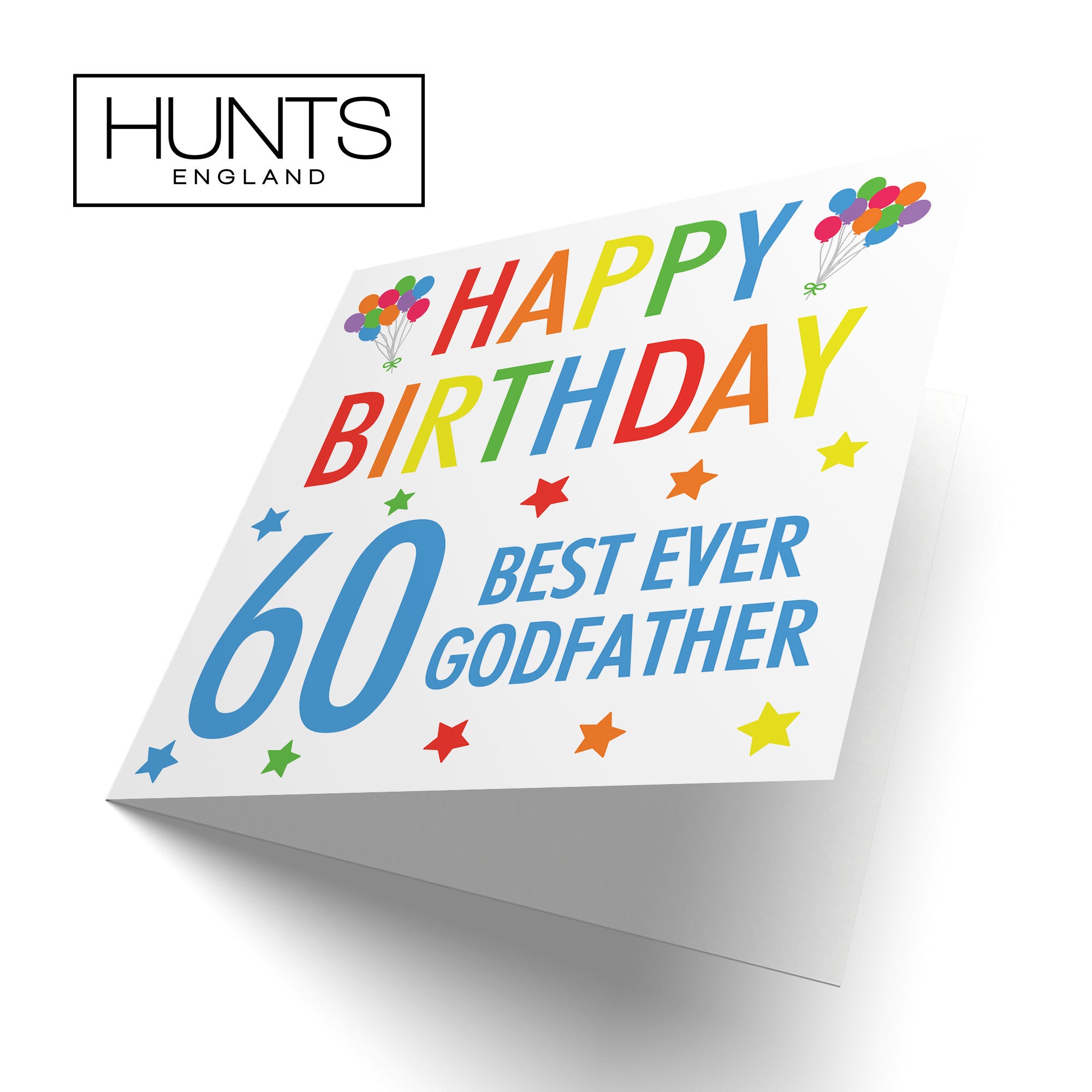 60th Godfather Birthday Card Colourful - Default Title (TH03158)