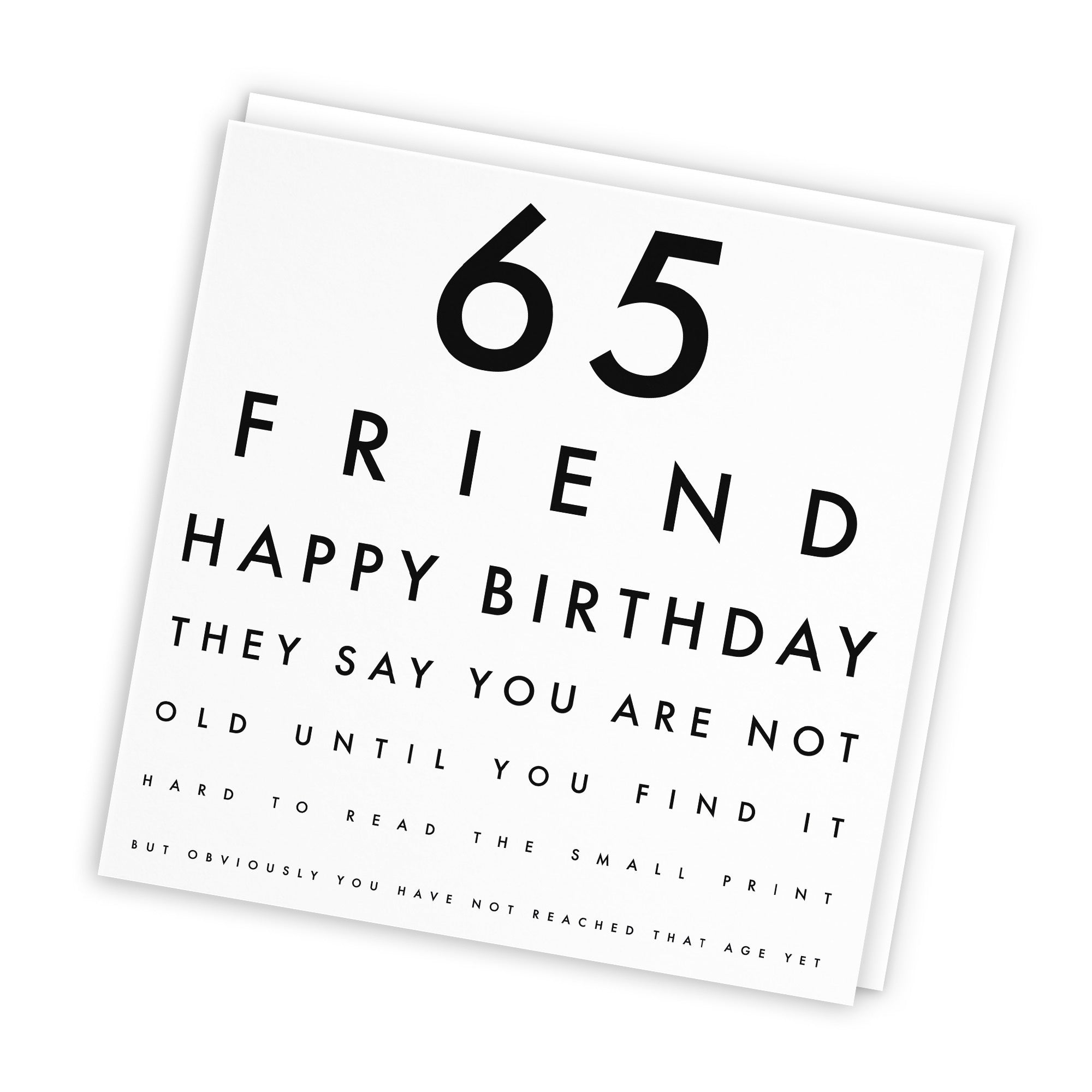 65th Friend Birthday Card Funny Eye Sight Letters - Default Title (TH03185)