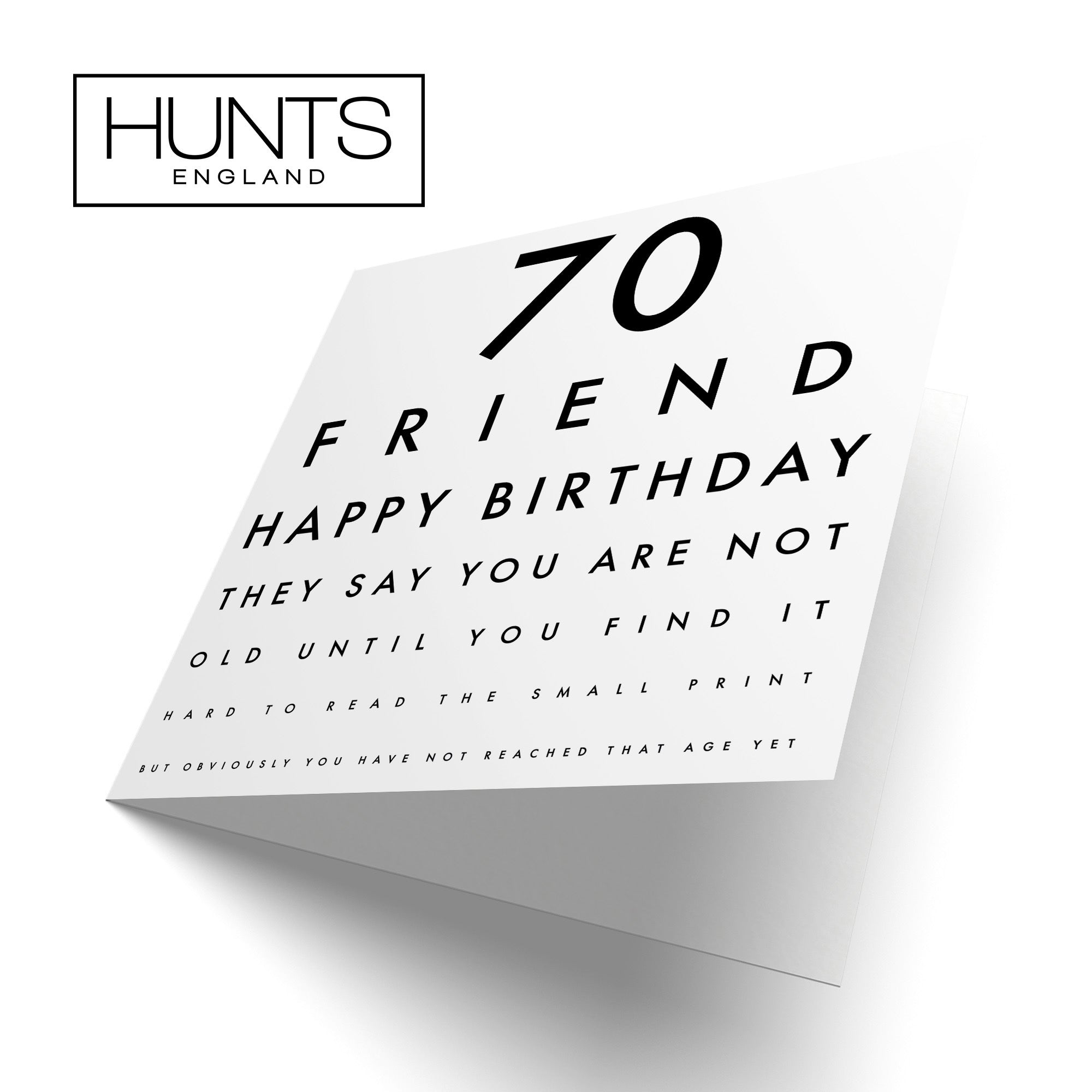 70th Friend Birthday Card Funny Eye Sight Letters - Default Title (TH03186)