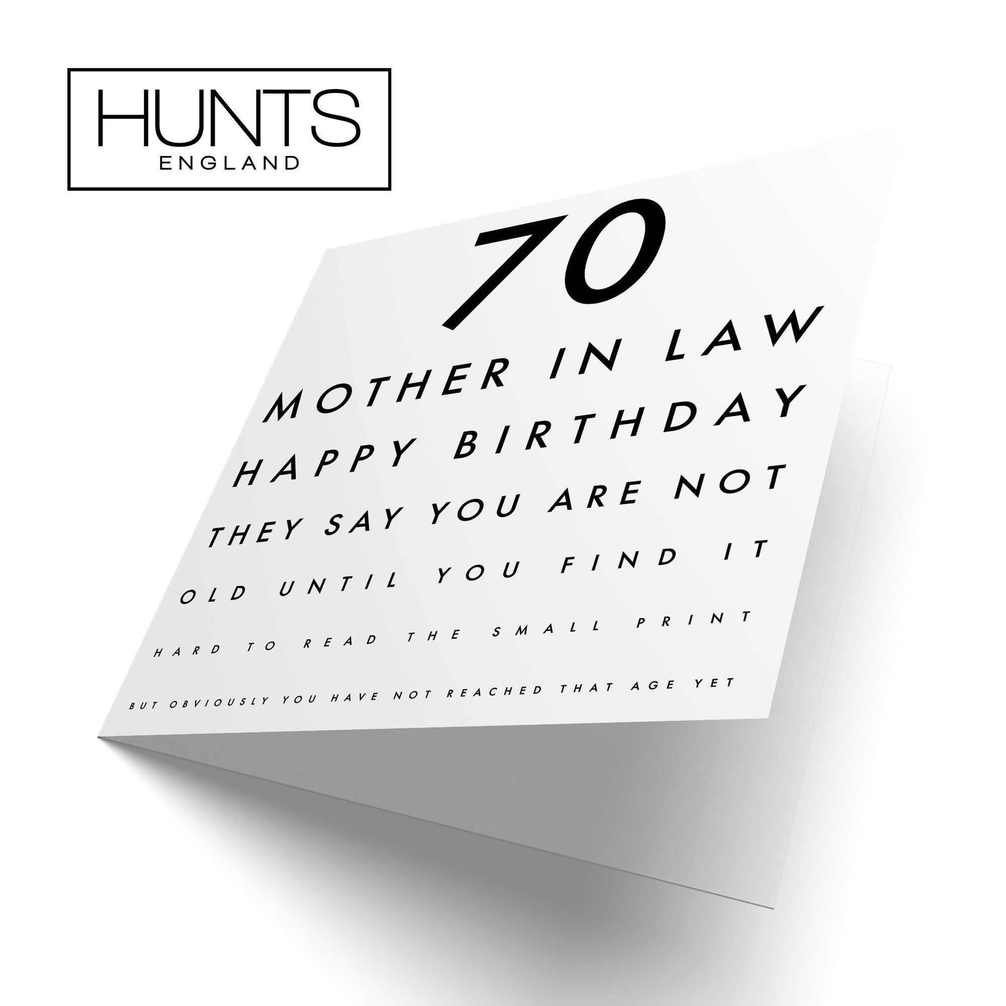 70th Mother In Law Birthday Card Funny Eye Sight Letters - Default Title (TH03188)