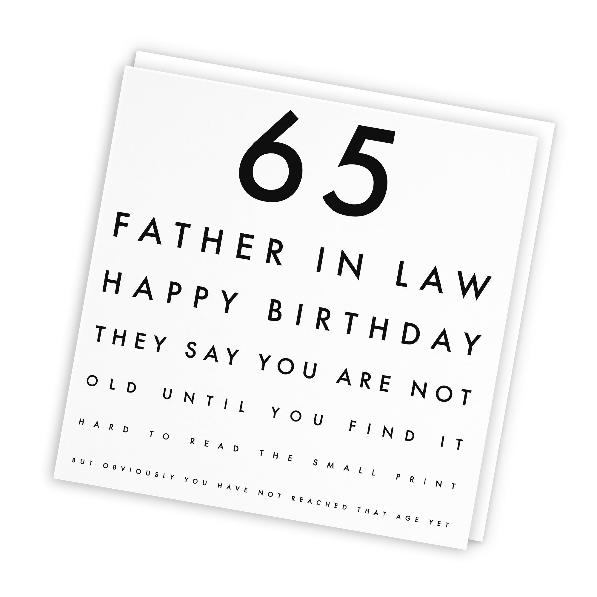 65th Father In Law Birthday Card Funny Eye Sight Letters - Default Title (TH03189)