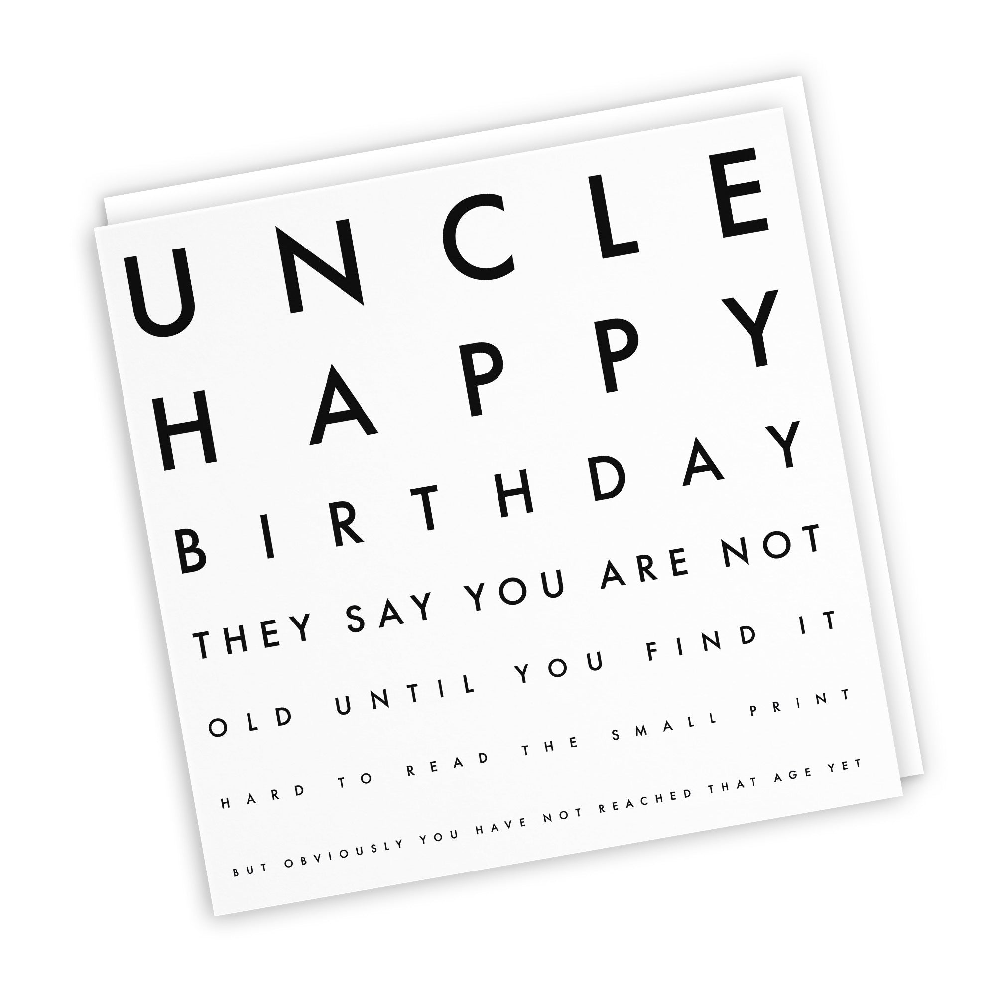 Uncle Birthday Card Funny Eye Sight Letters - Default Title (TH03191)