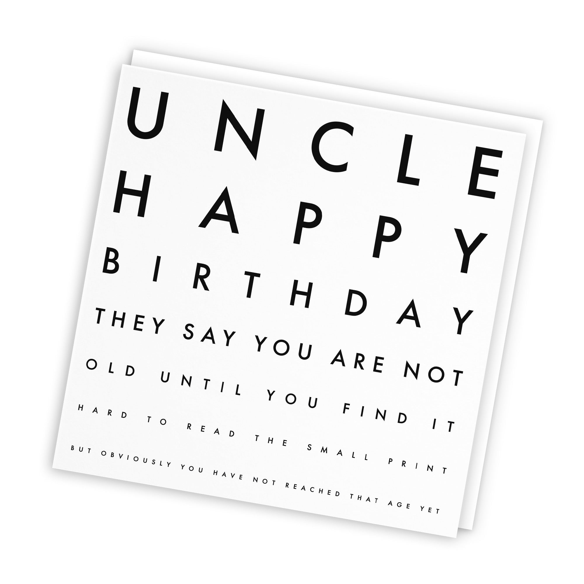 Uncle Birthday Card Funny Eye Sight Letters - Default Title (TH03191)