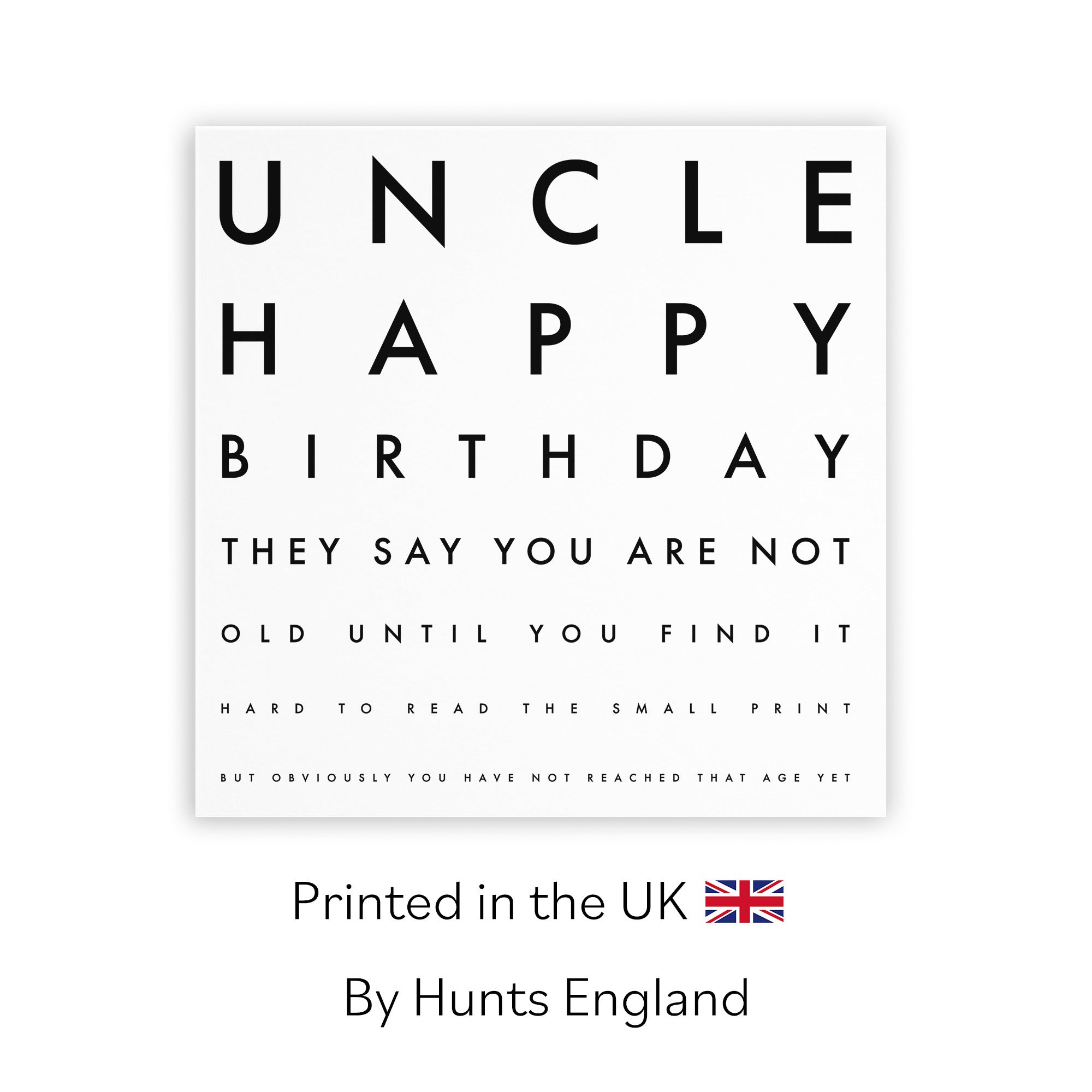 Uncle Birthday Card Funny Eye Sight Letters - Default Title (TH03191)