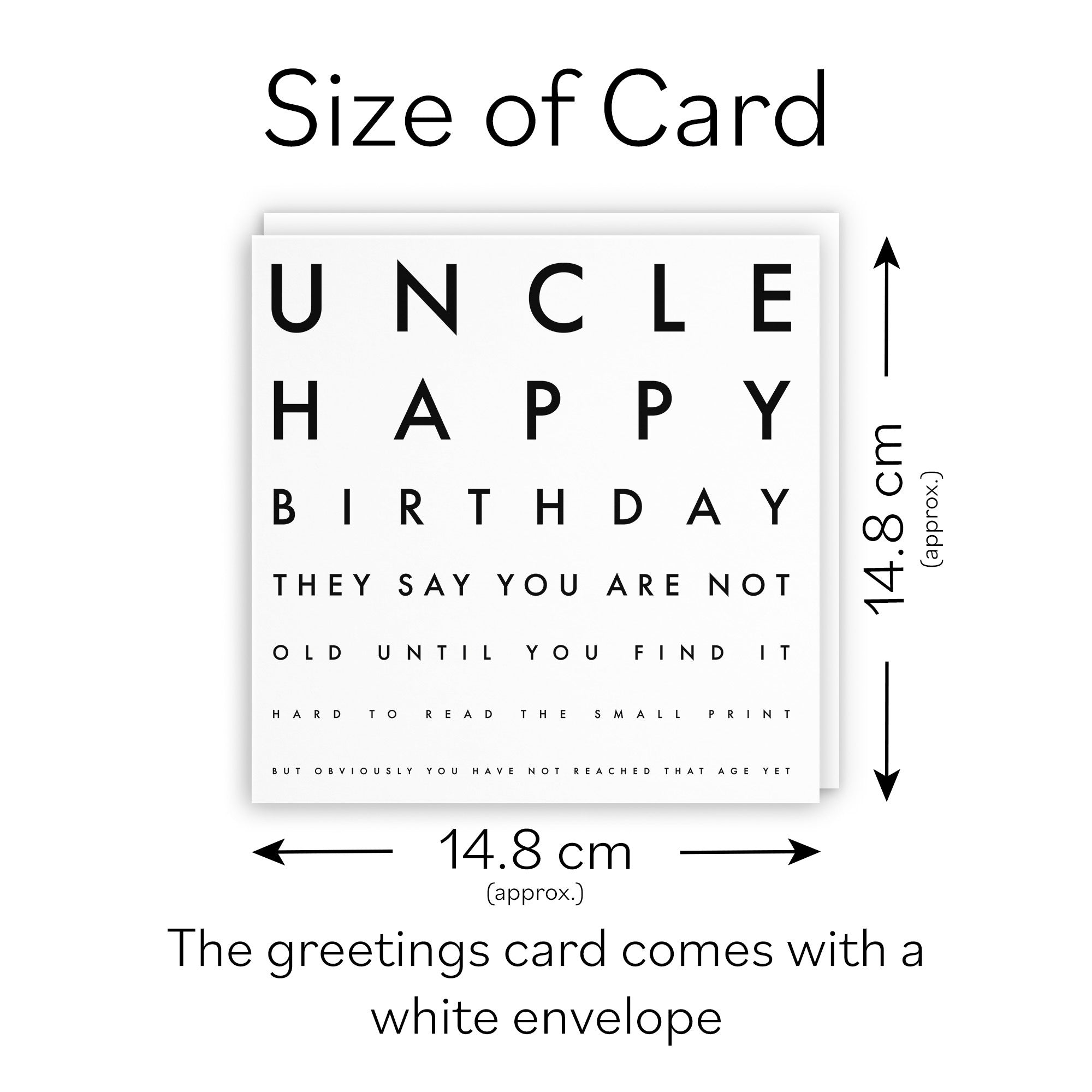Uncle Birthday Card Funny Eye Sight Letters - Default Title (TH03191)