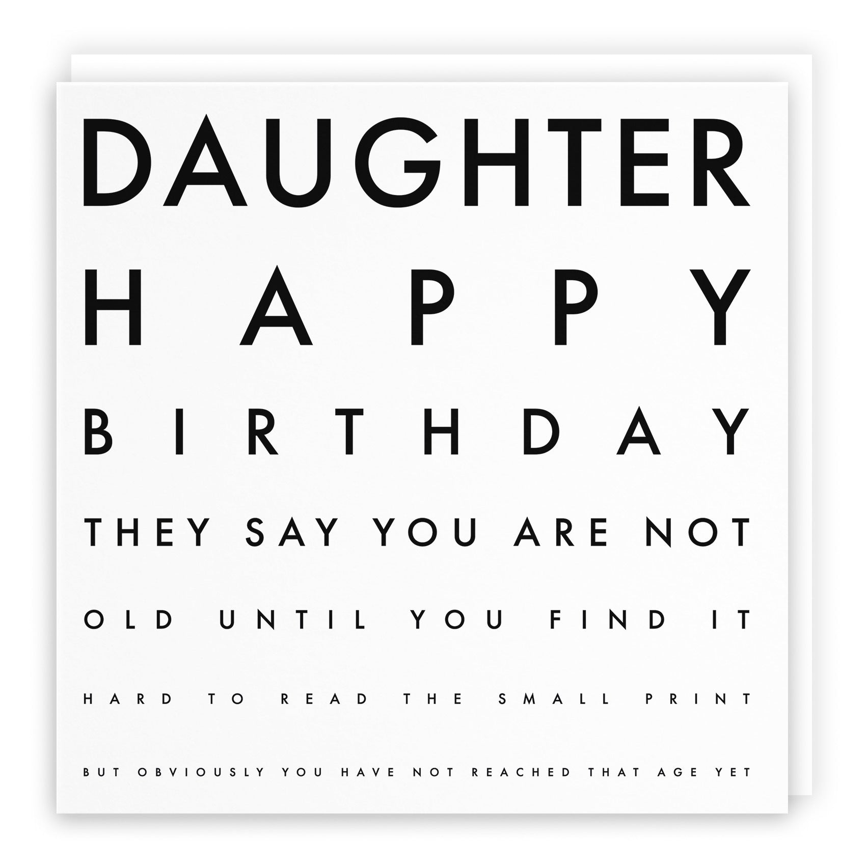 Daughter Birthday Card Funny Eye Sight Letters - Default Title (TH03192)