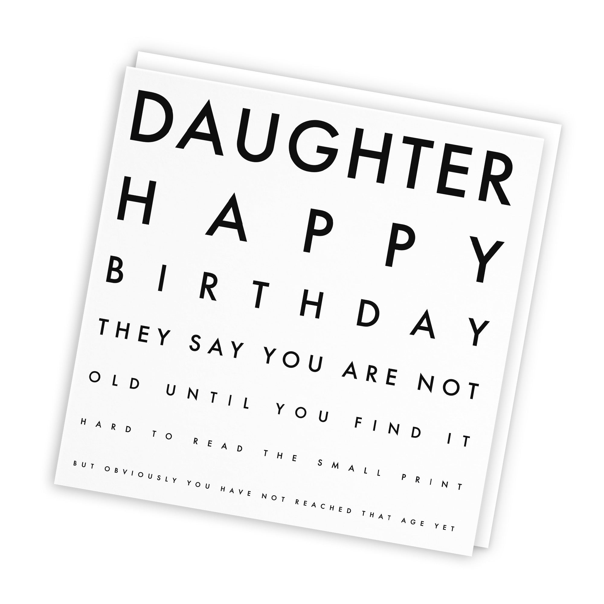 Daughter Birthday Card Funny Eye Sight Letters - Default Title (TH03192)