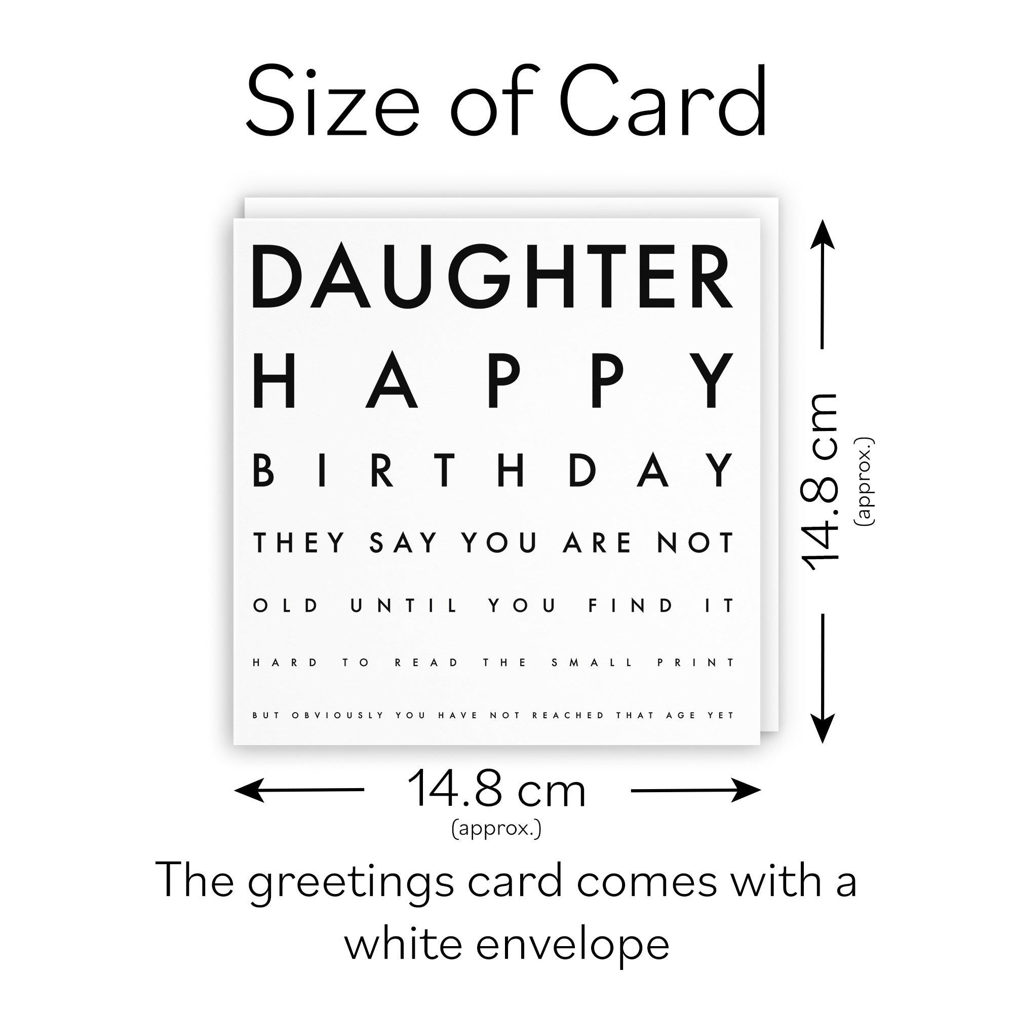 Daughter Birthday Card Funny Eye Sight Letters - Default Title (TH03192)