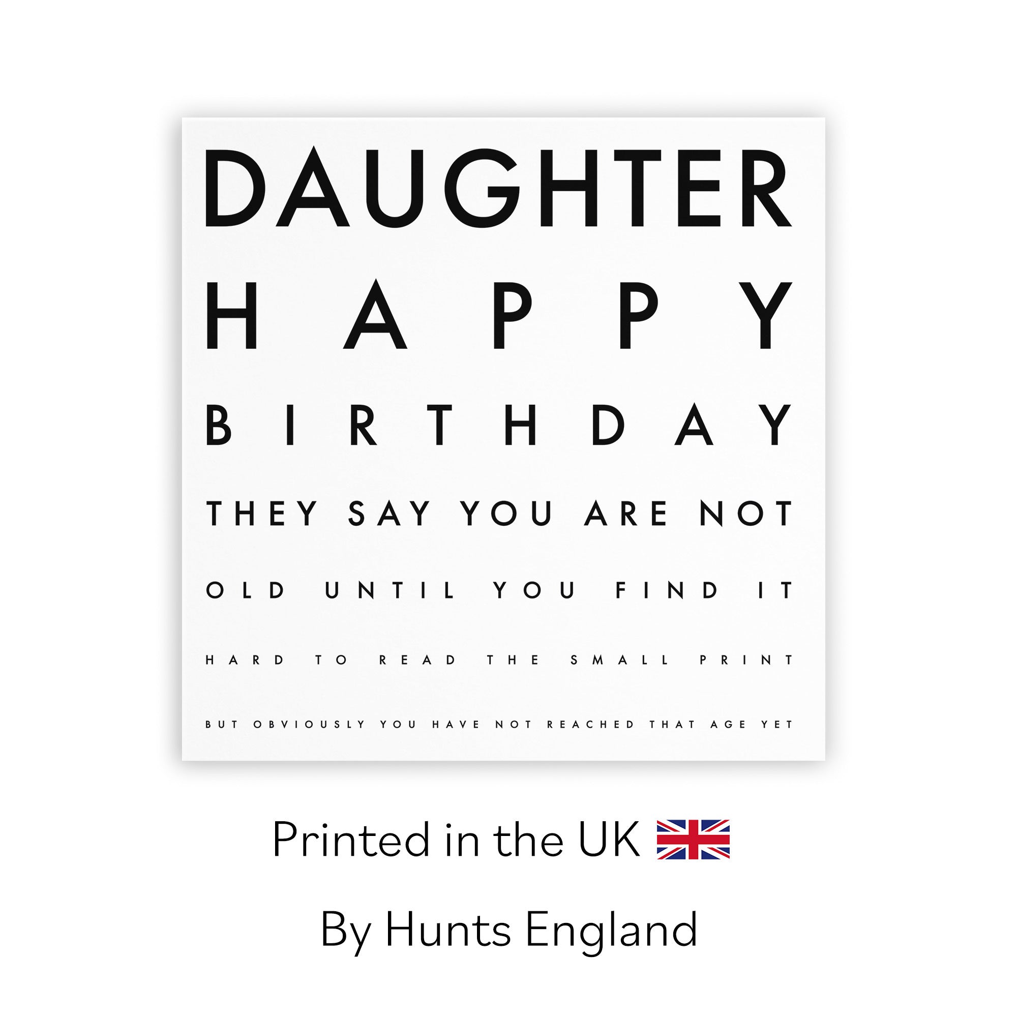 Daughter Birthday Card Funny Eye Sight Letters - Default Title (TH03192)
