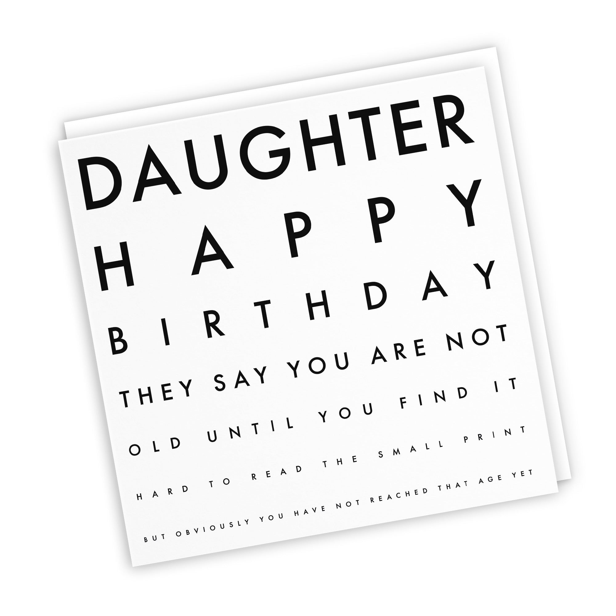 Daughter Birthday Card Funny Eye Sight Letters - Default Title (TH03192)