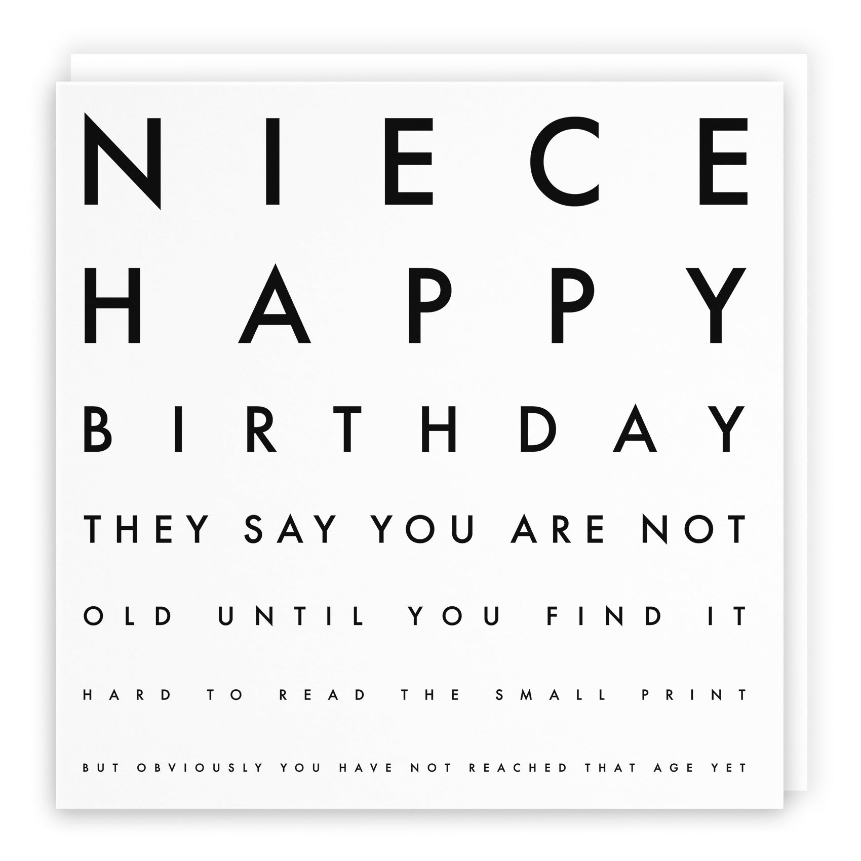 Niece Birthday Card Funny Eye Sight Letters - Default Title (TH03194)