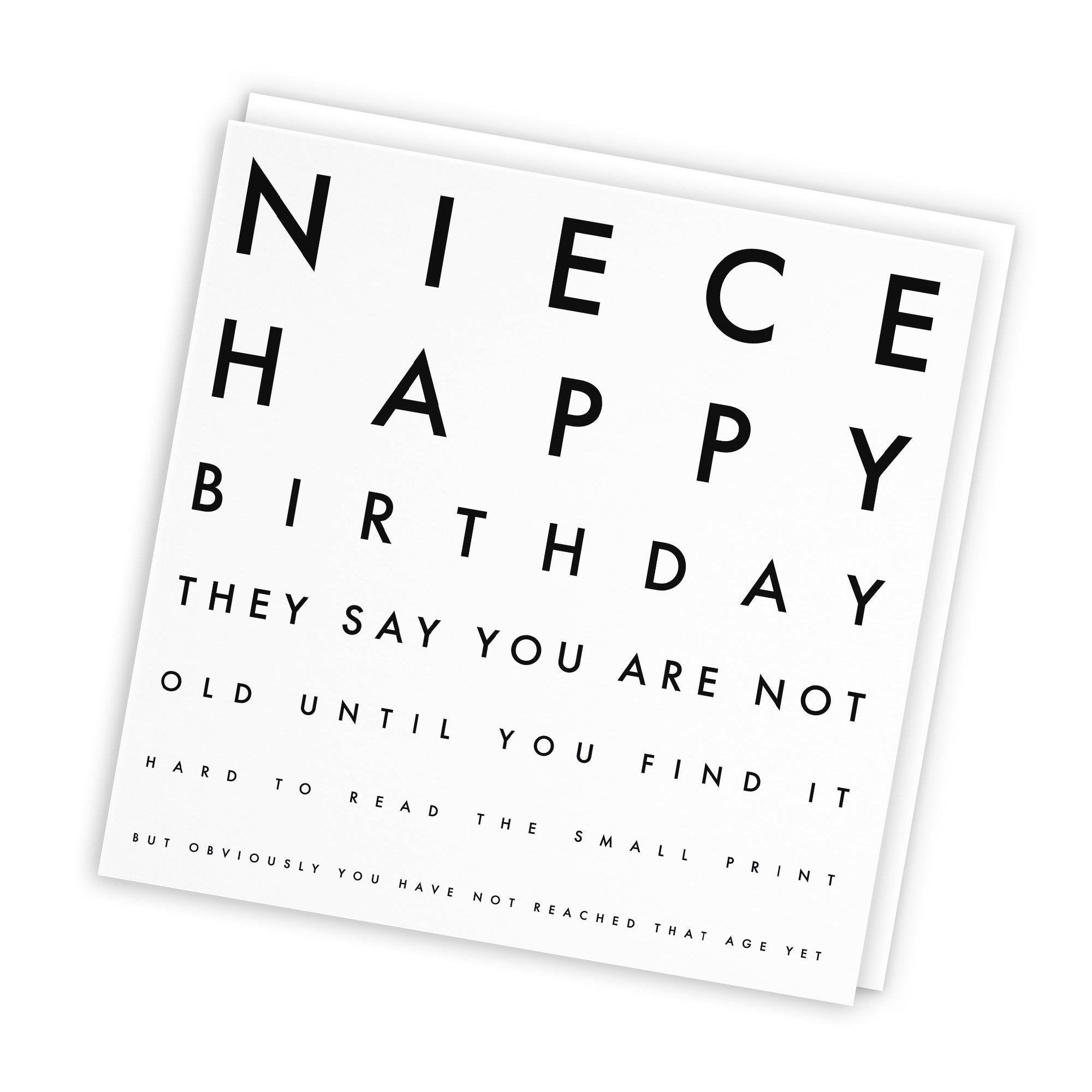 Niece Birthday Card Funny Eye Sight Letters - Default Title (TH03194)