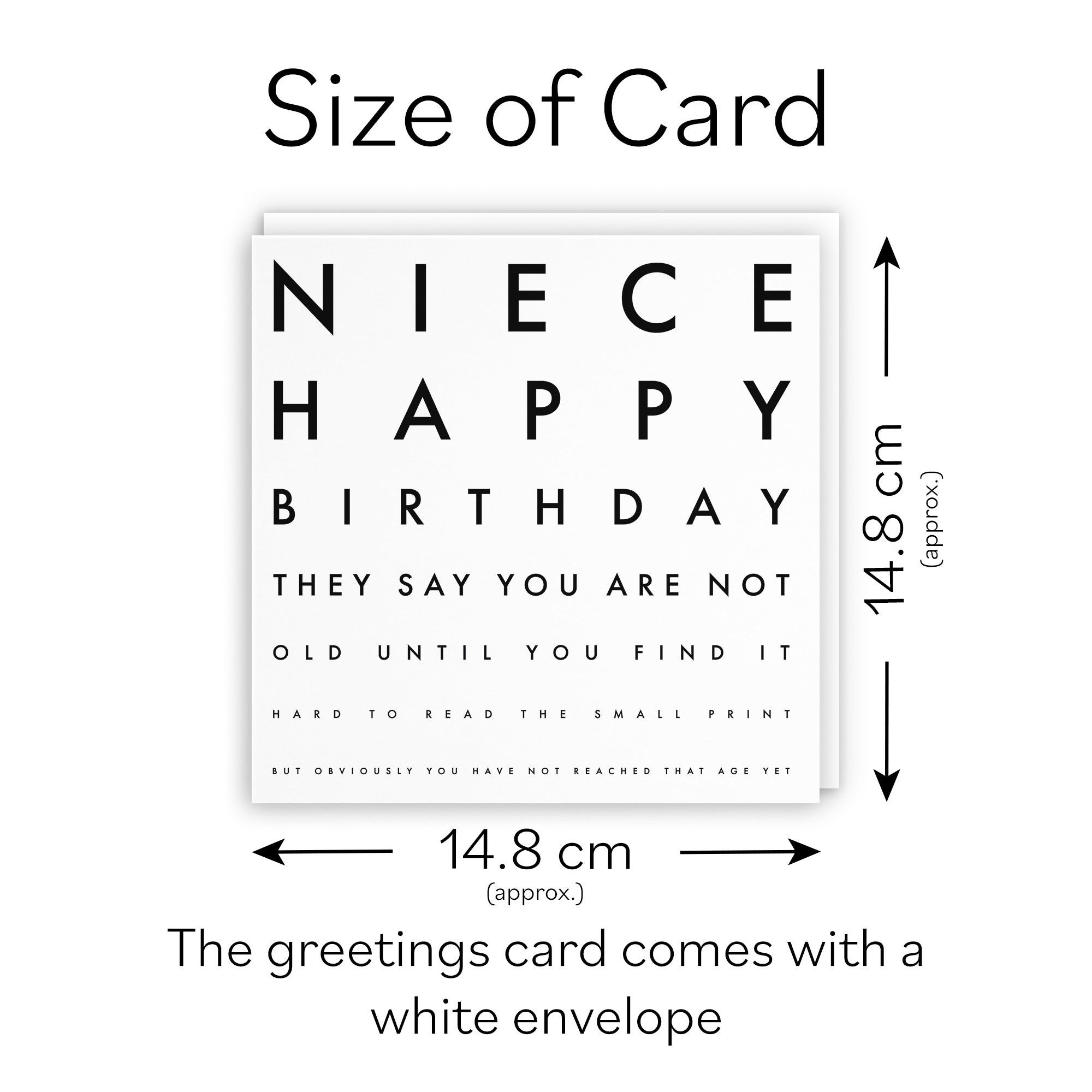 Niece Birthday Card Funny Eye Sight Letters - Default Title (TH03194)