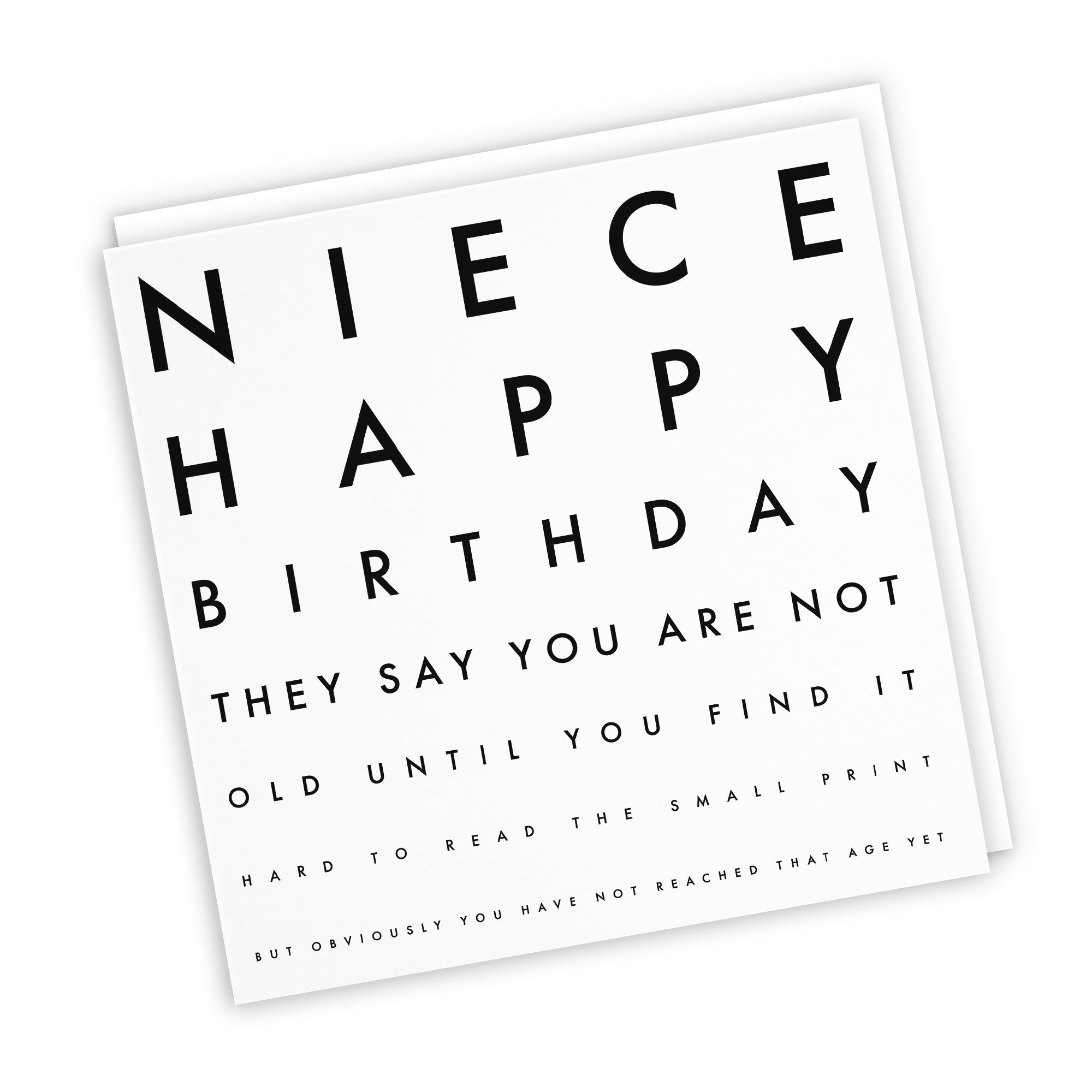 Niece Birthday Card Funny Eye Sight Letters - Default Title (TH03194)