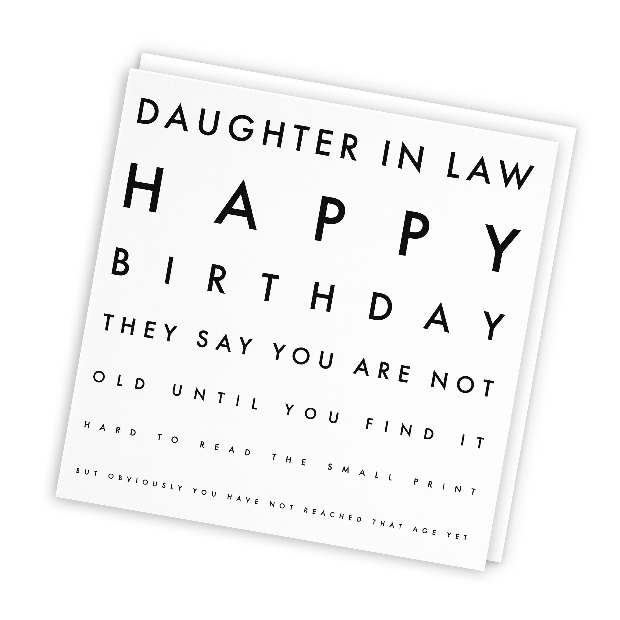 Daughter In Law Birthday Card Funny Eye Sight Letters - Default Title (TH03195)