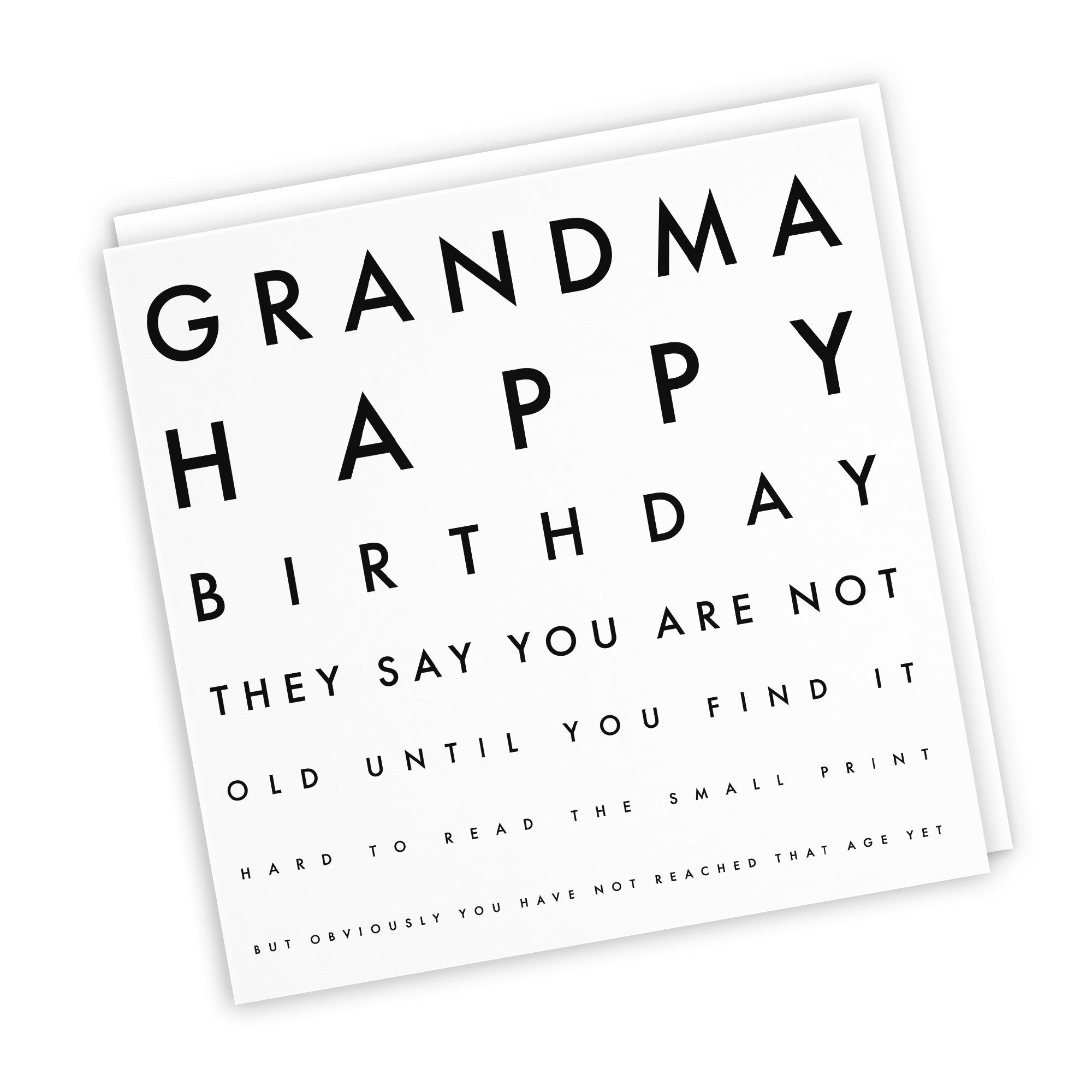 Grandma Birthday Card Funny Eye Sight Letters - Default Title (TH03197)