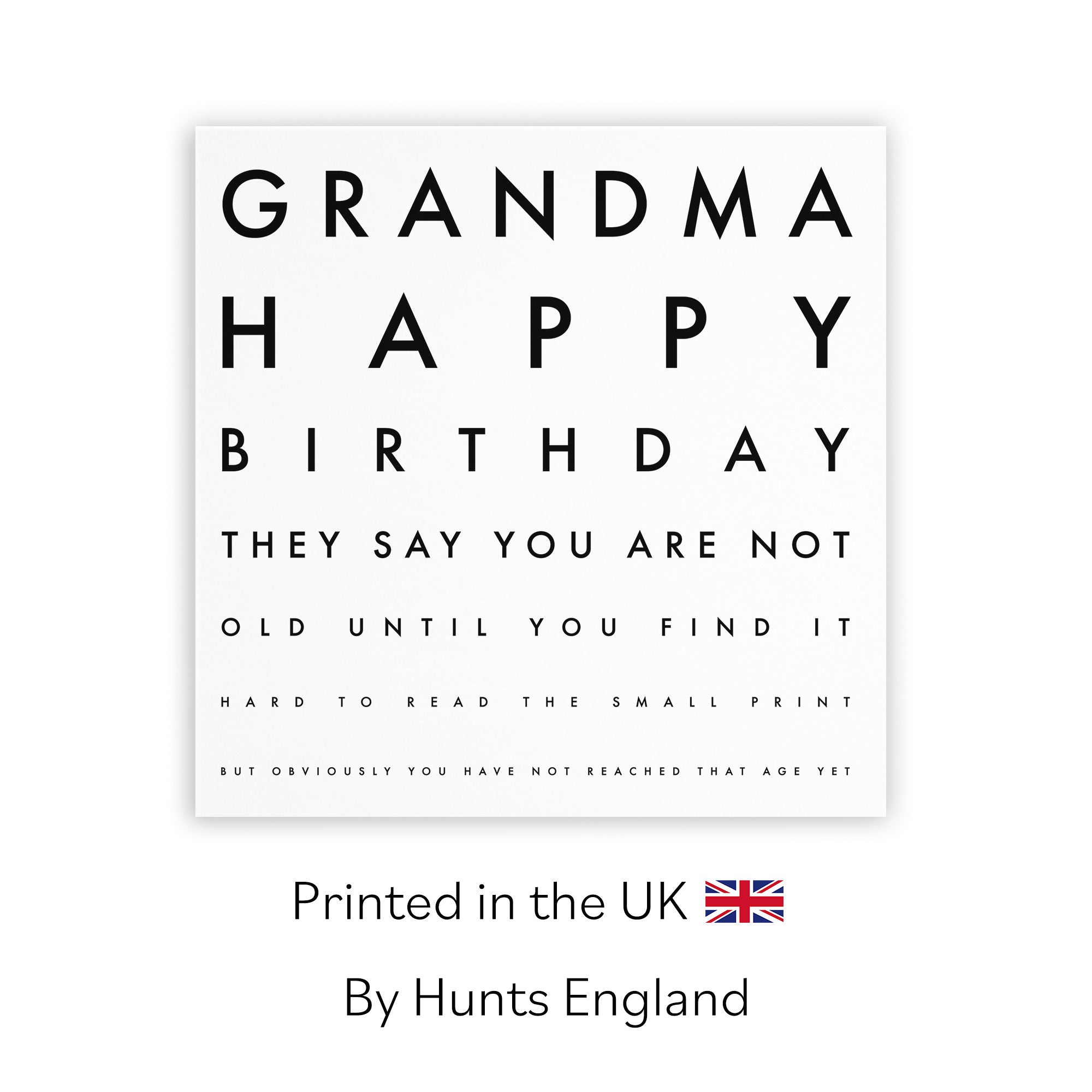 Grandma Birthday Card Funny Eye Sight Letters - Default Title (TH03197)