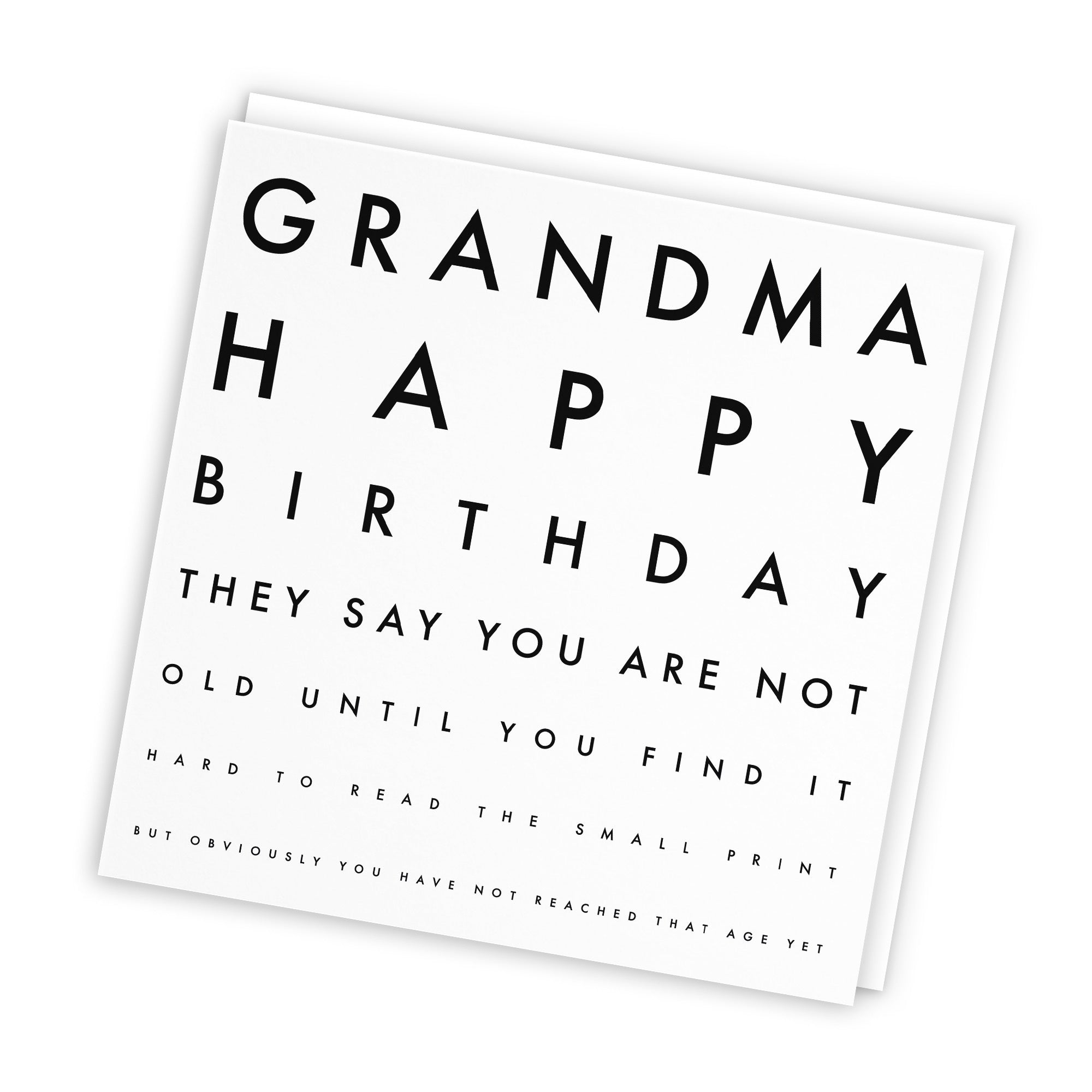 Grandma Birthday Card Funny Eye Sight Letters - Default Title (TH03197)