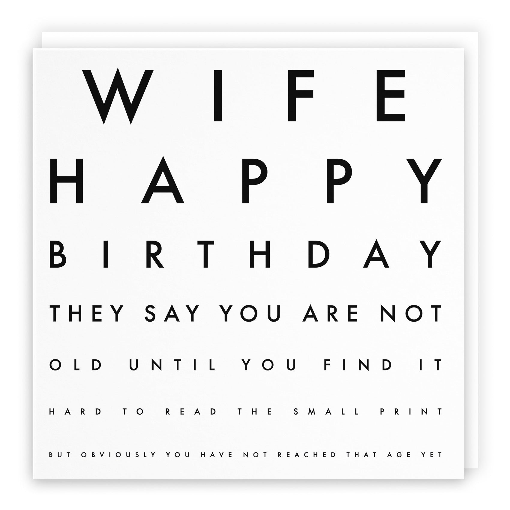 Wife Birthday Card Funny Eye Sight Letters - Default Title (TH03198)