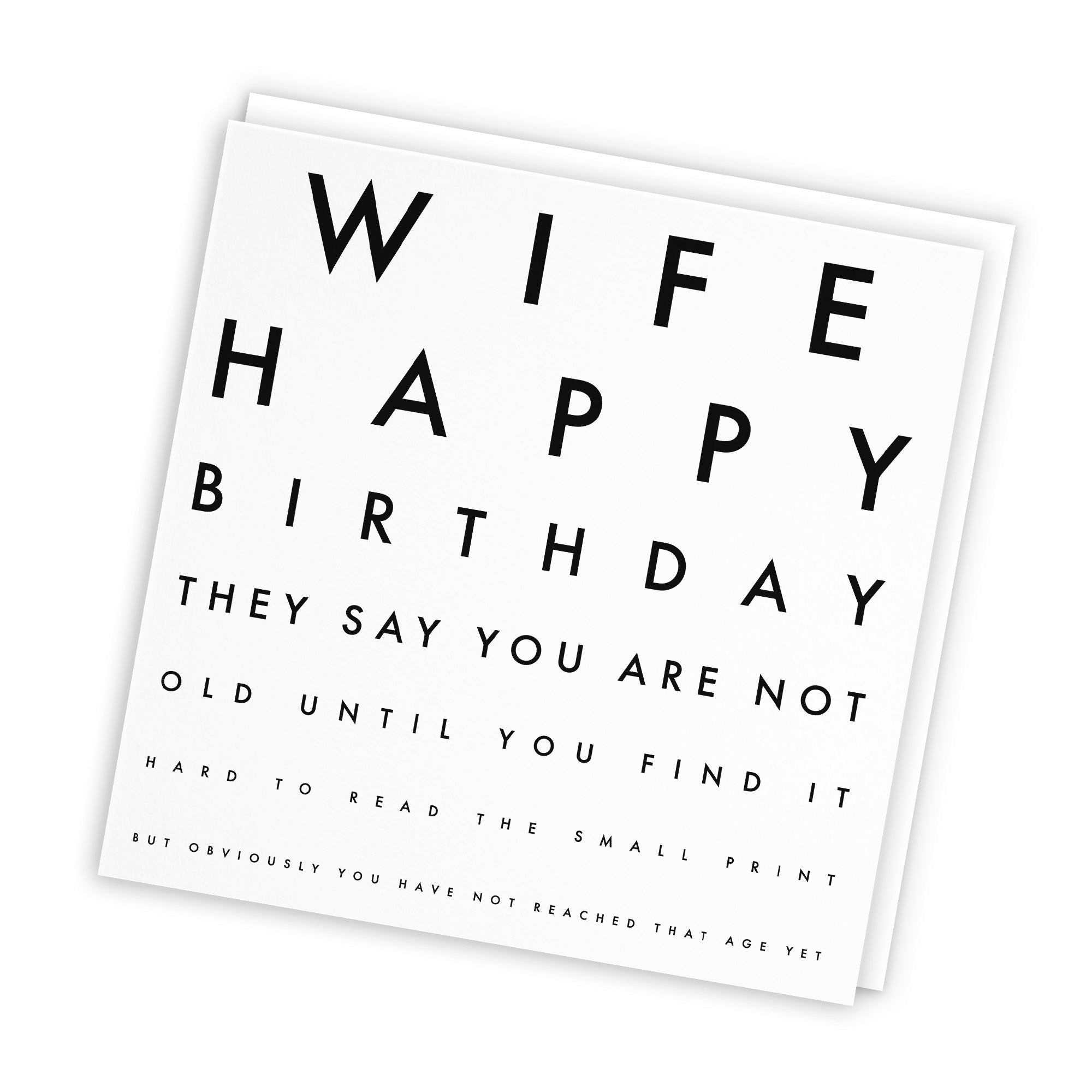Wife Birthday Card Funny Eye Sight Letters - Default Title (TH03198)