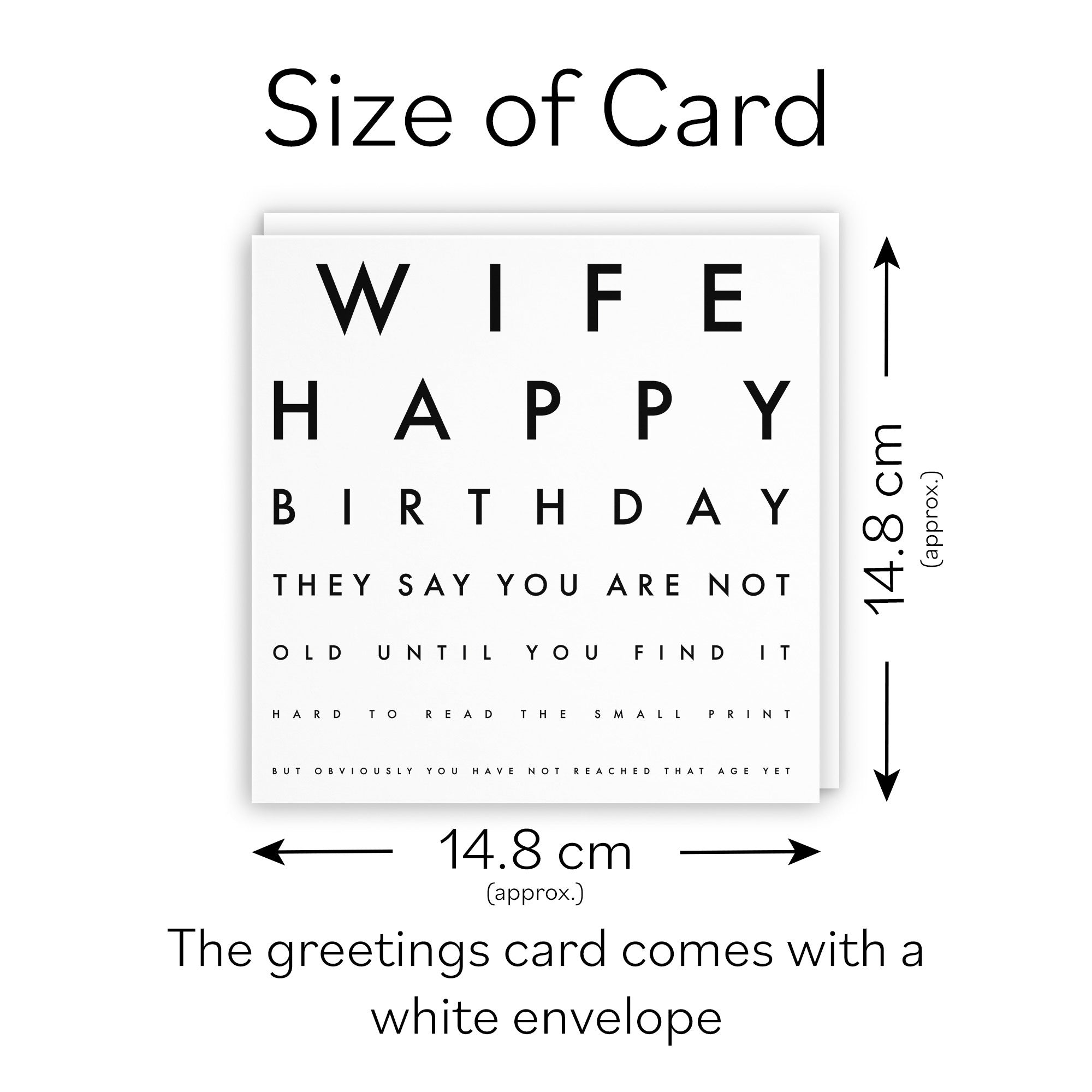 Wife Birthday Card Funny Eye Sight Letters - Default Title (TH03198)