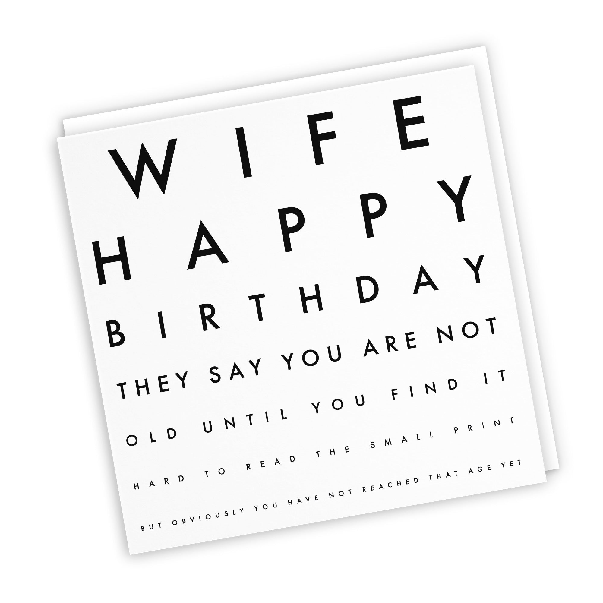 Wife Birthday Card Funny Eye Sight Letters - Default Title (TH03198)