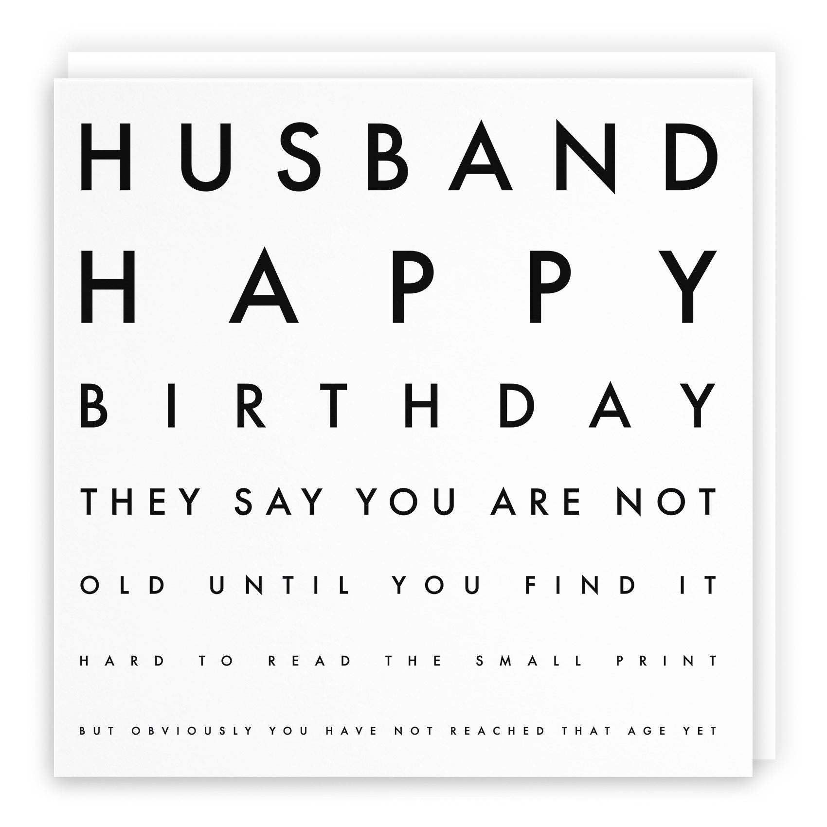Husband Birthday Card Funny Eye Sight Letters - Default Title (TH03199)