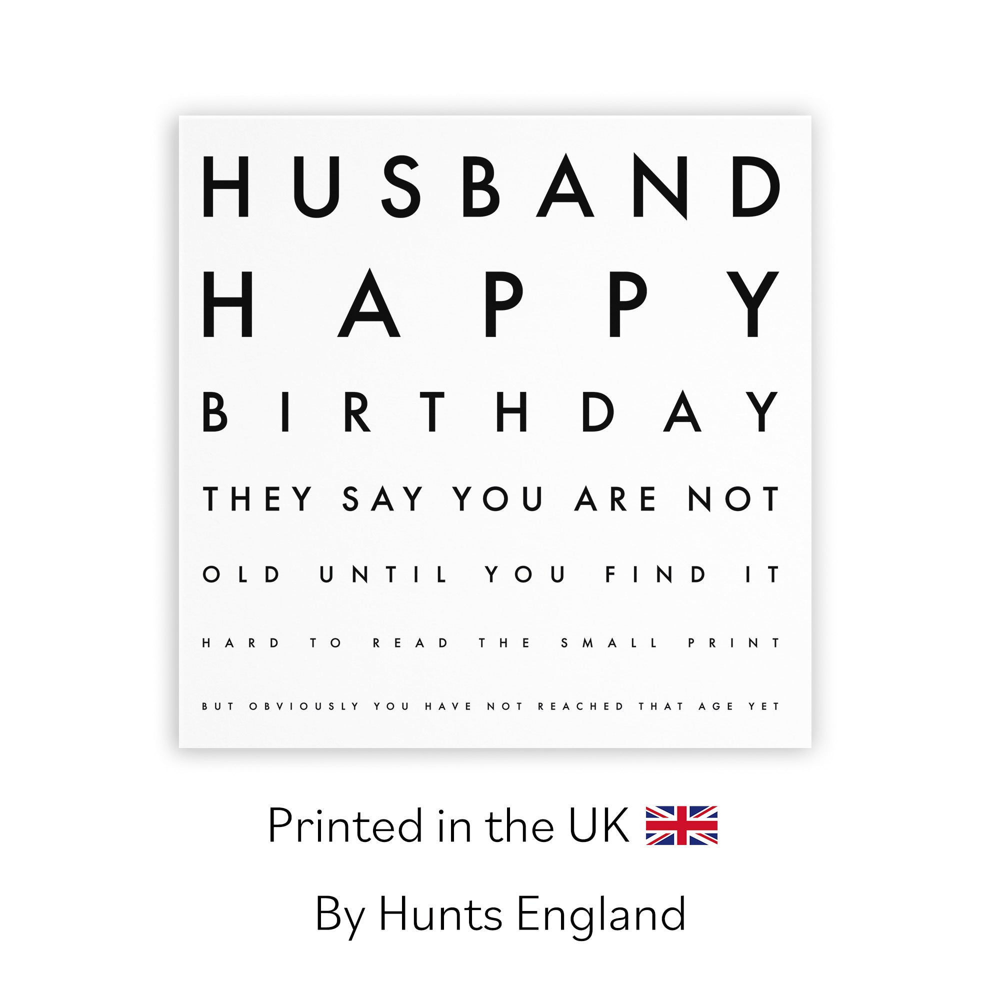 Husband Birthday Card Funny Eye Sight Letters - Default Title (TH03199)