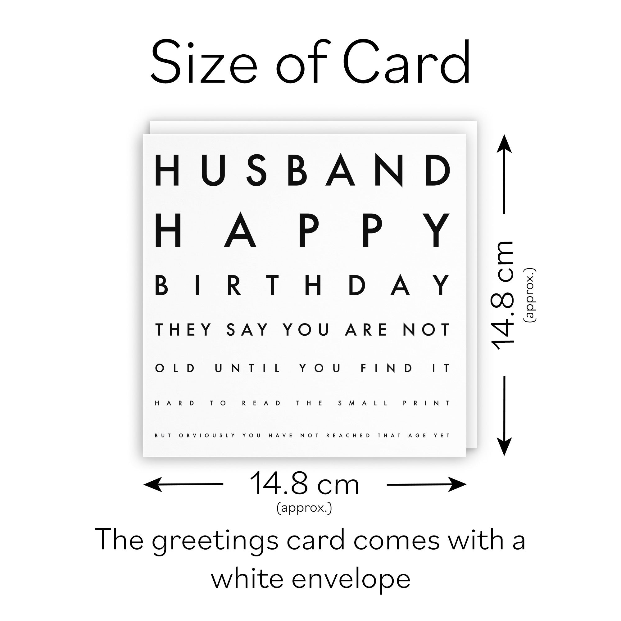 Husband Birthday Card Funny Eye Sight Letters - Default Title (TH03199)
