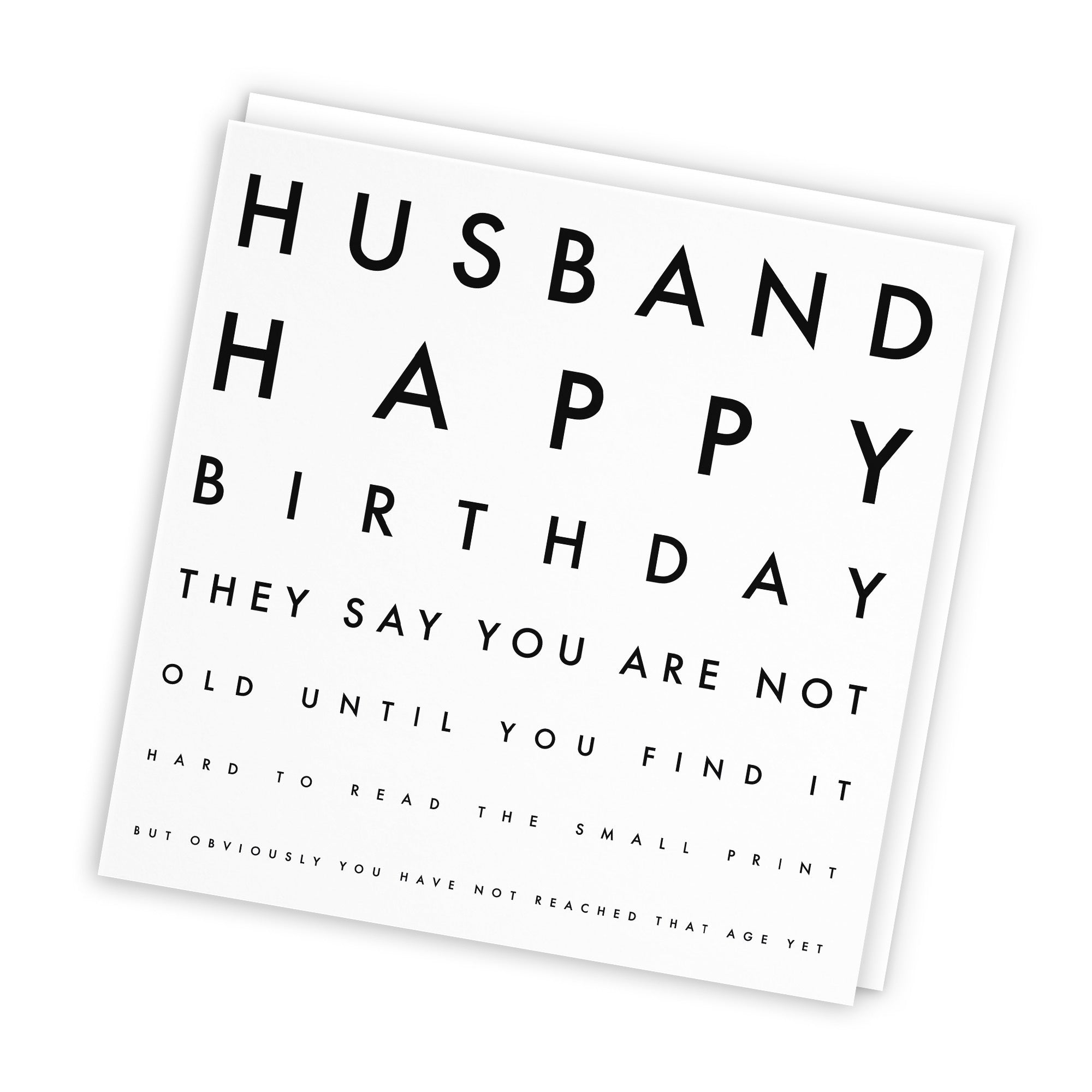 Husband Birthday Card Funny Eye Sight Letters - Default Title (TH03199)