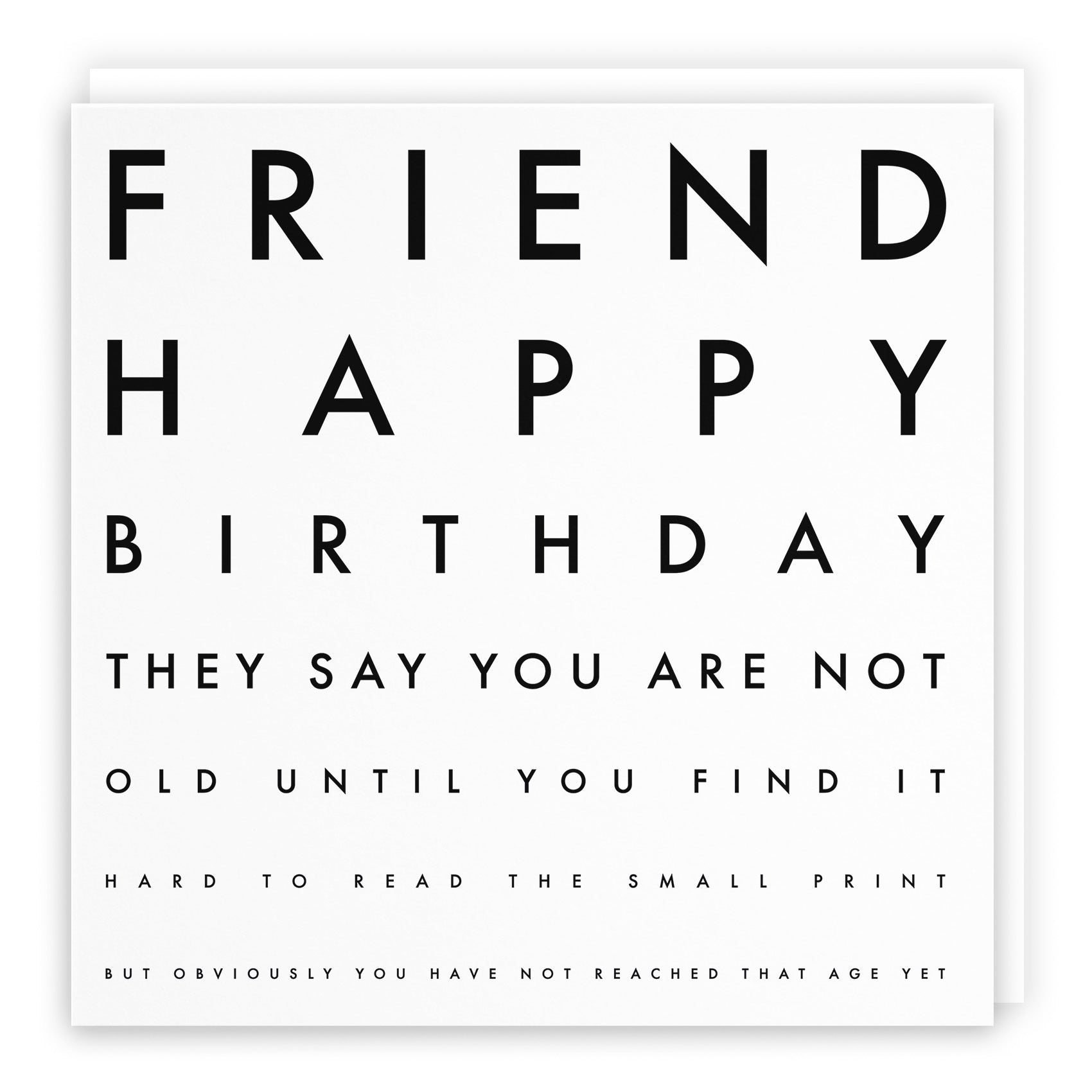 Friend Birthday Card Funny Eye Sight Letters - Default Title (TH03202)