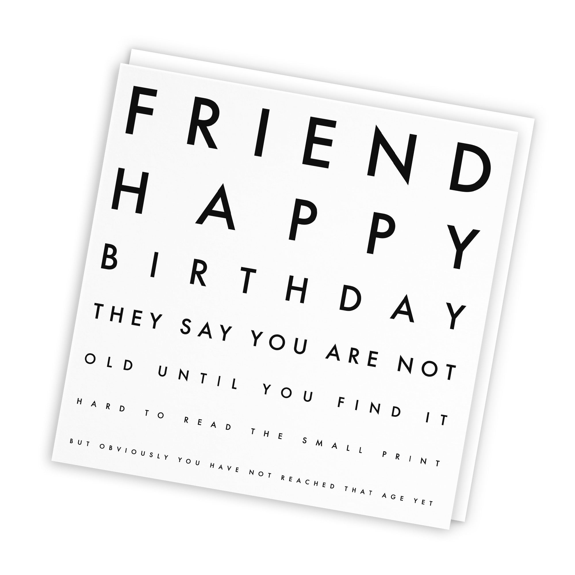 Friend Birthday Card Funny Eye Sight Letters - Default Title (TH03202)