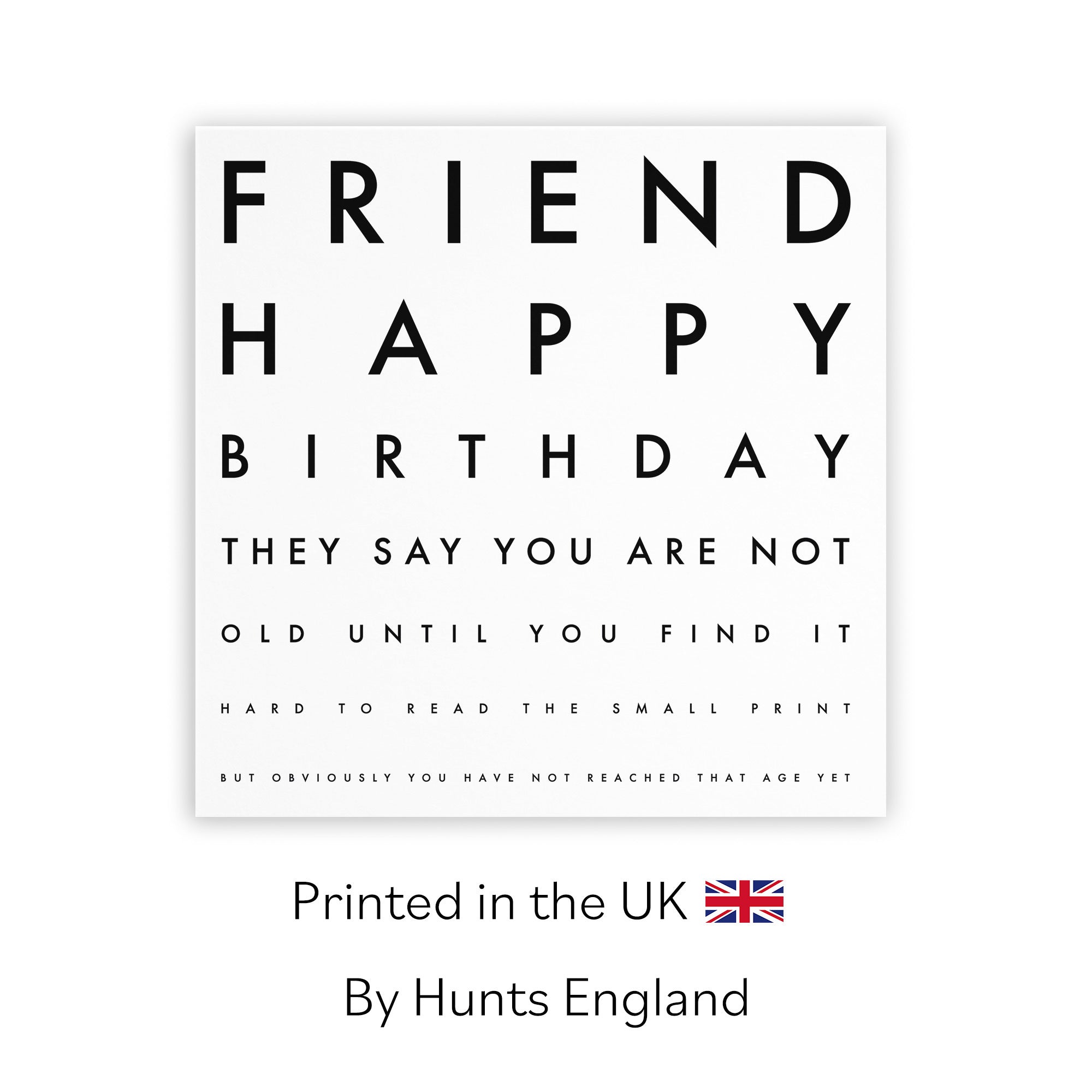 Friend Birthday Card Funny Eye Sight Letters - Default Title (TH03202)
