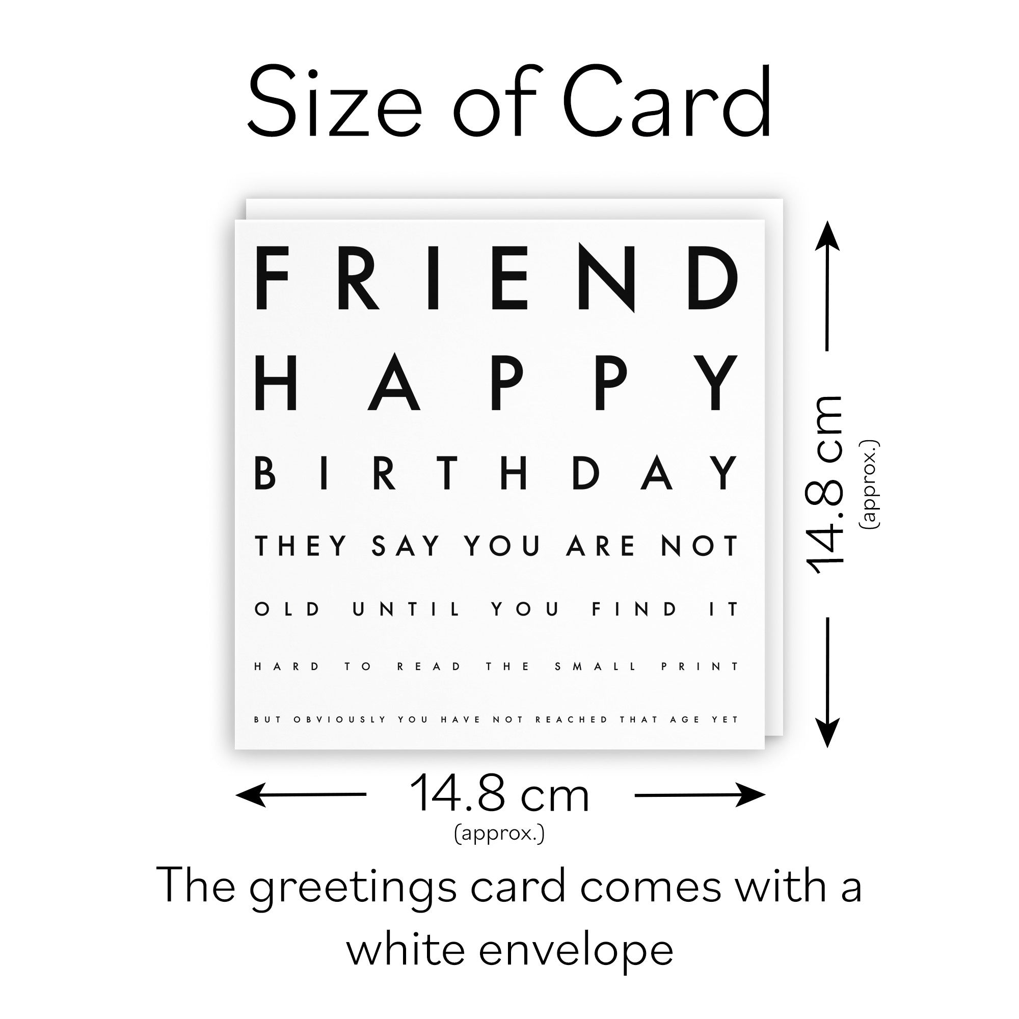 Friend Birthday Card Funny Eye Sight Letters - Default Title (TH03202)