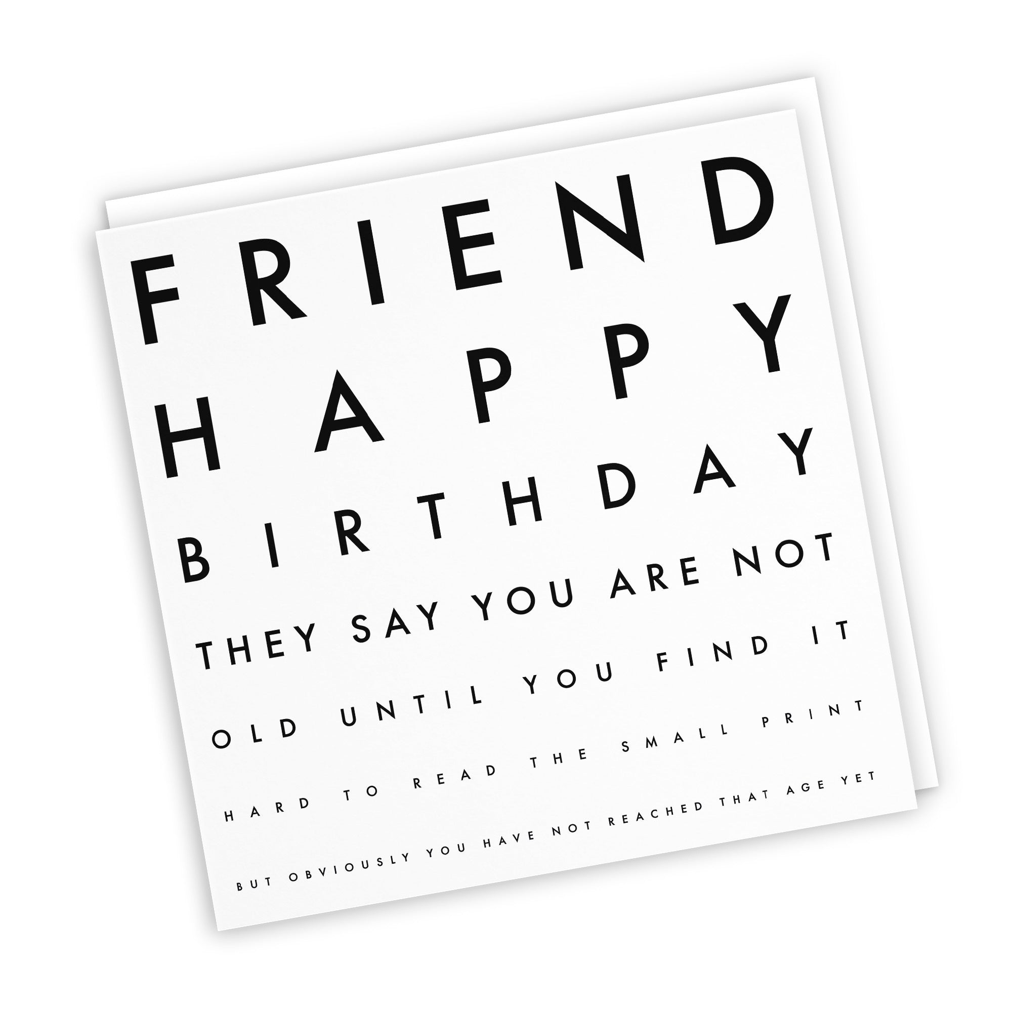 Friend Birthday Card Funny Eye Sight Letters - Default Title (TH03202)