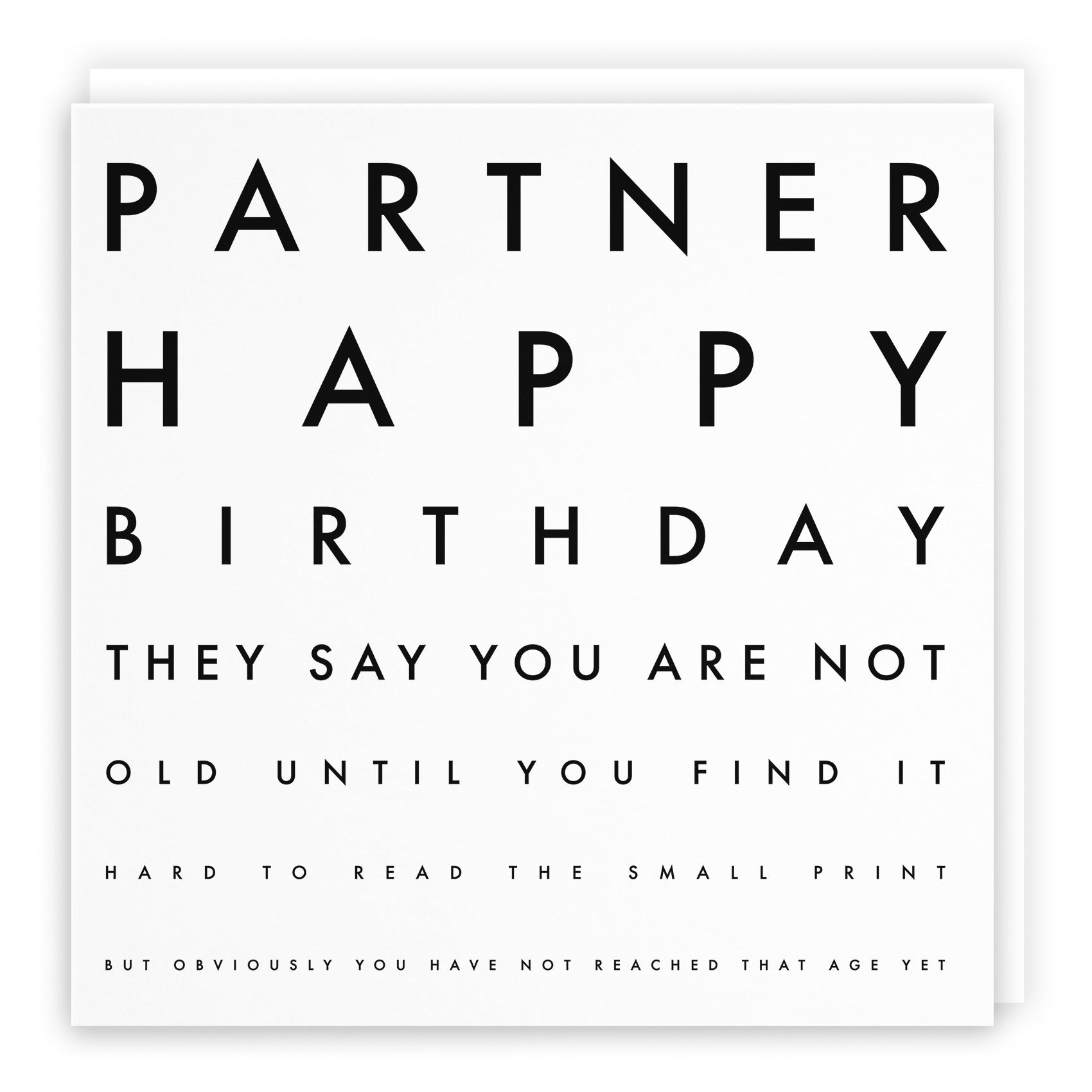 Partner Birthday Card Funny Eye Sight Letters - Default Title (TH03203)