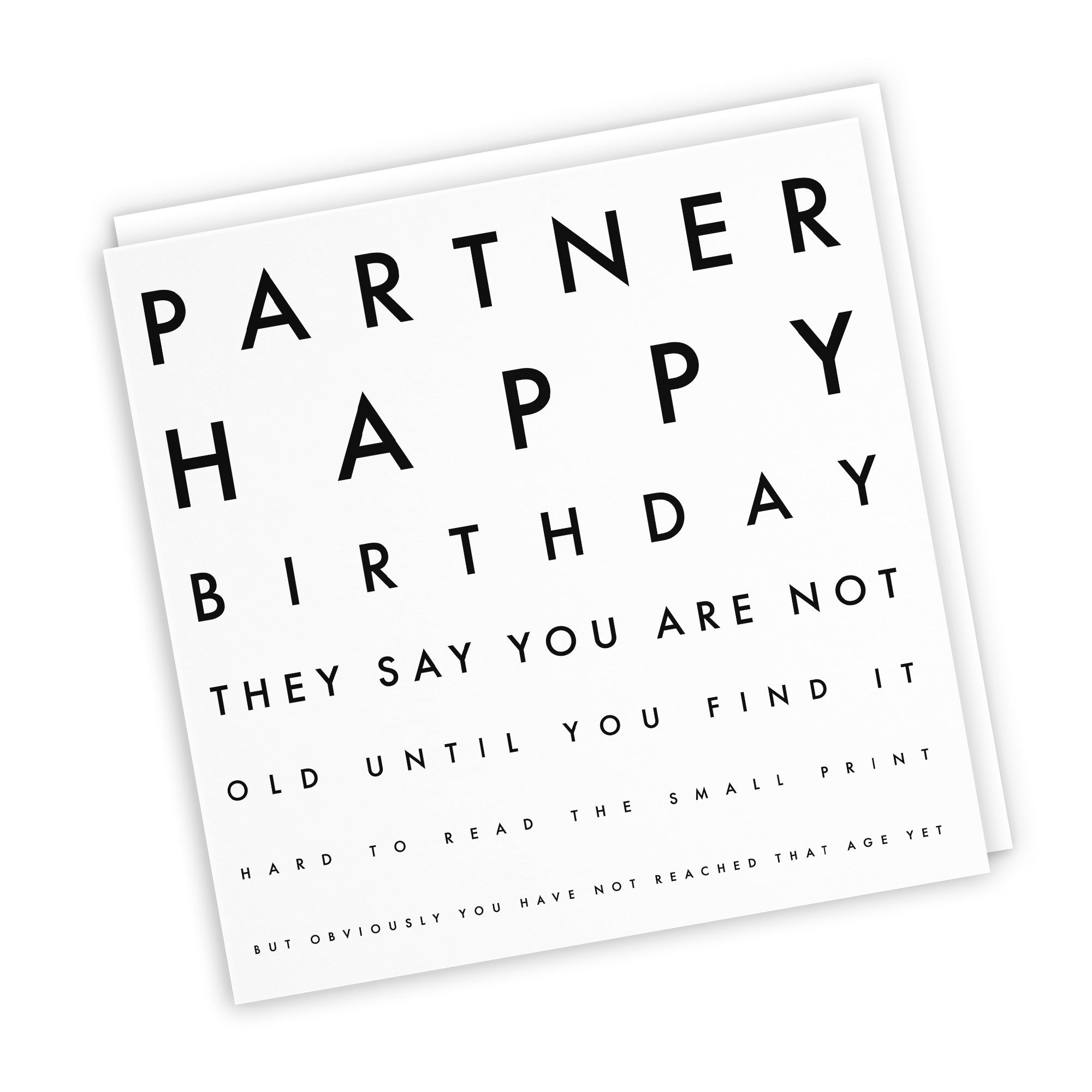 Partner Birthday Card Funny Eye Sight Letters - Default Title (TH03203)