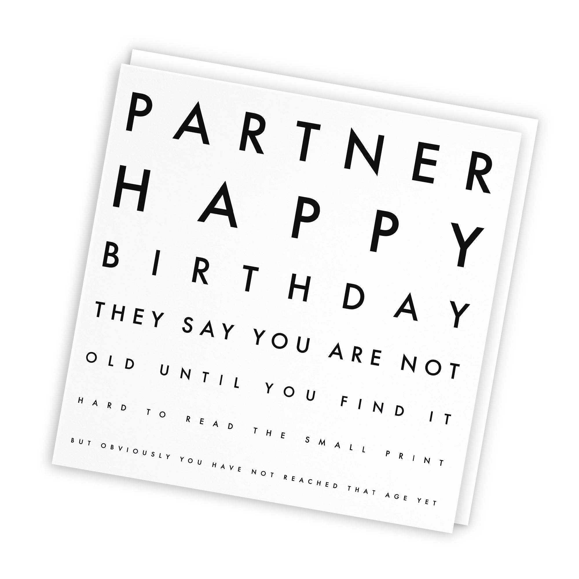 Partner Birthday Card Funny Eye Sight Letters - Default Title (TH03203)