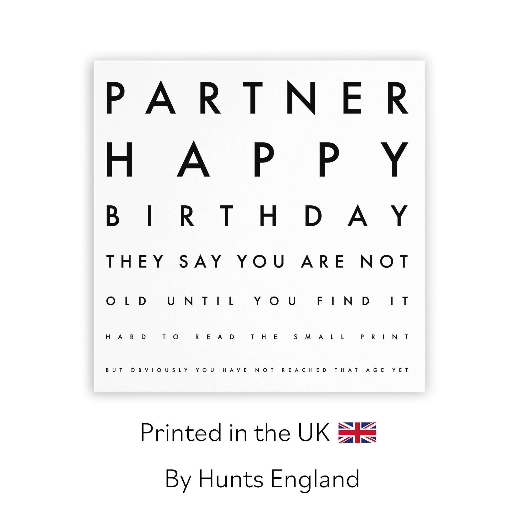 Partner Birthday Card Funny Eye Sight Letters - Default Title (TH03203)