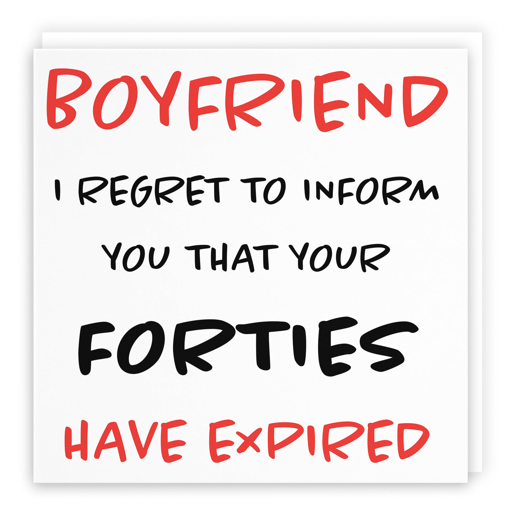 50th Boyfriend Birthday Card Funny Retro - Default Title (TH03206)
