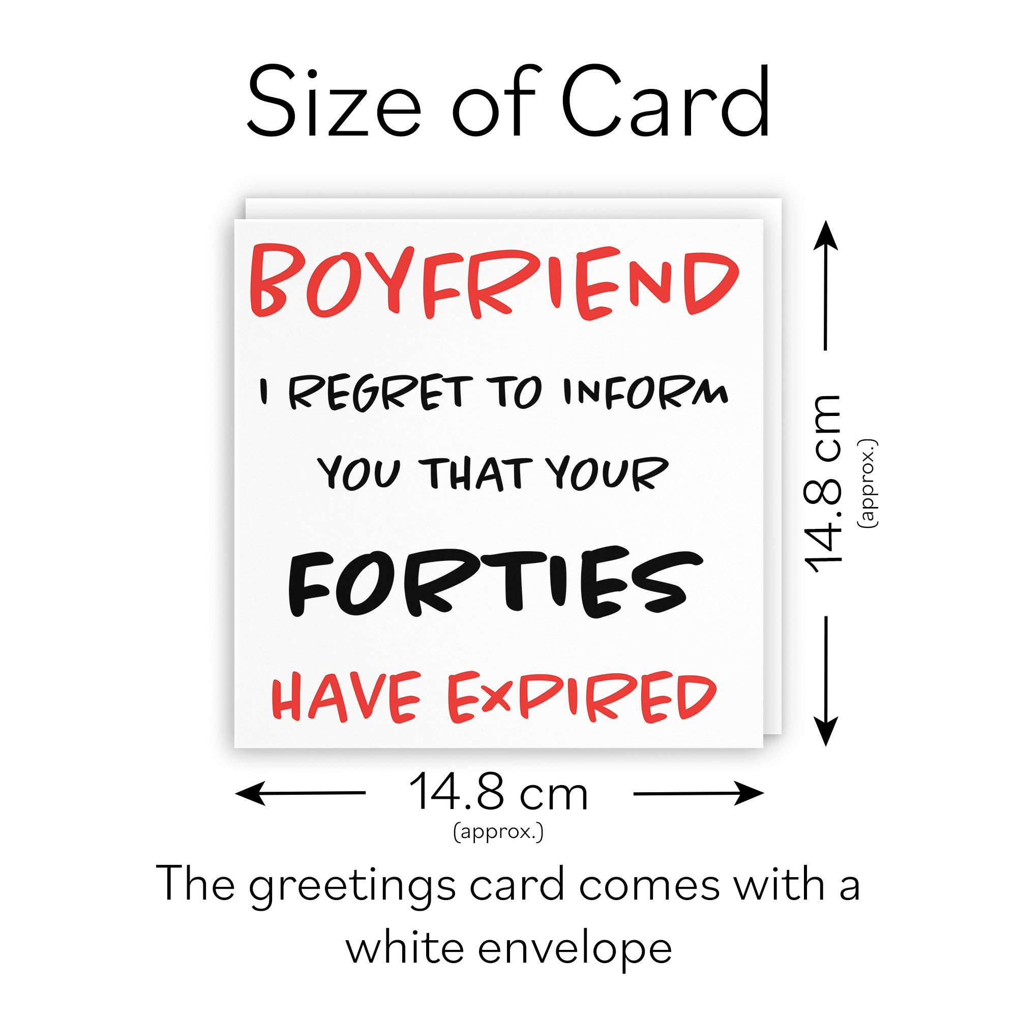 50th Boyfriend Birthday Card Funny Retro - Default Title (TH03206)