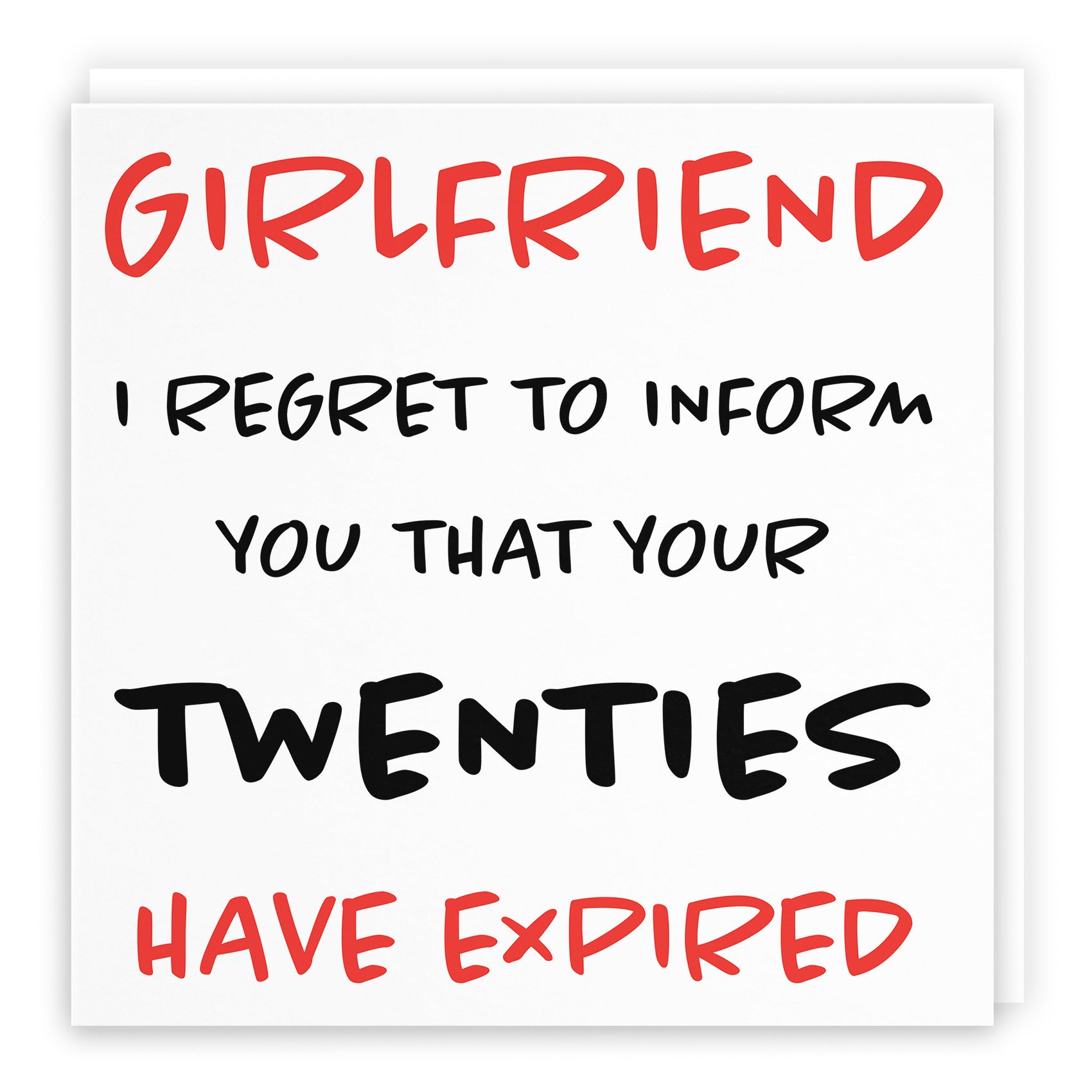 30th Girlfriend Birthday Card Funny Retro - Default Title (TH03208)