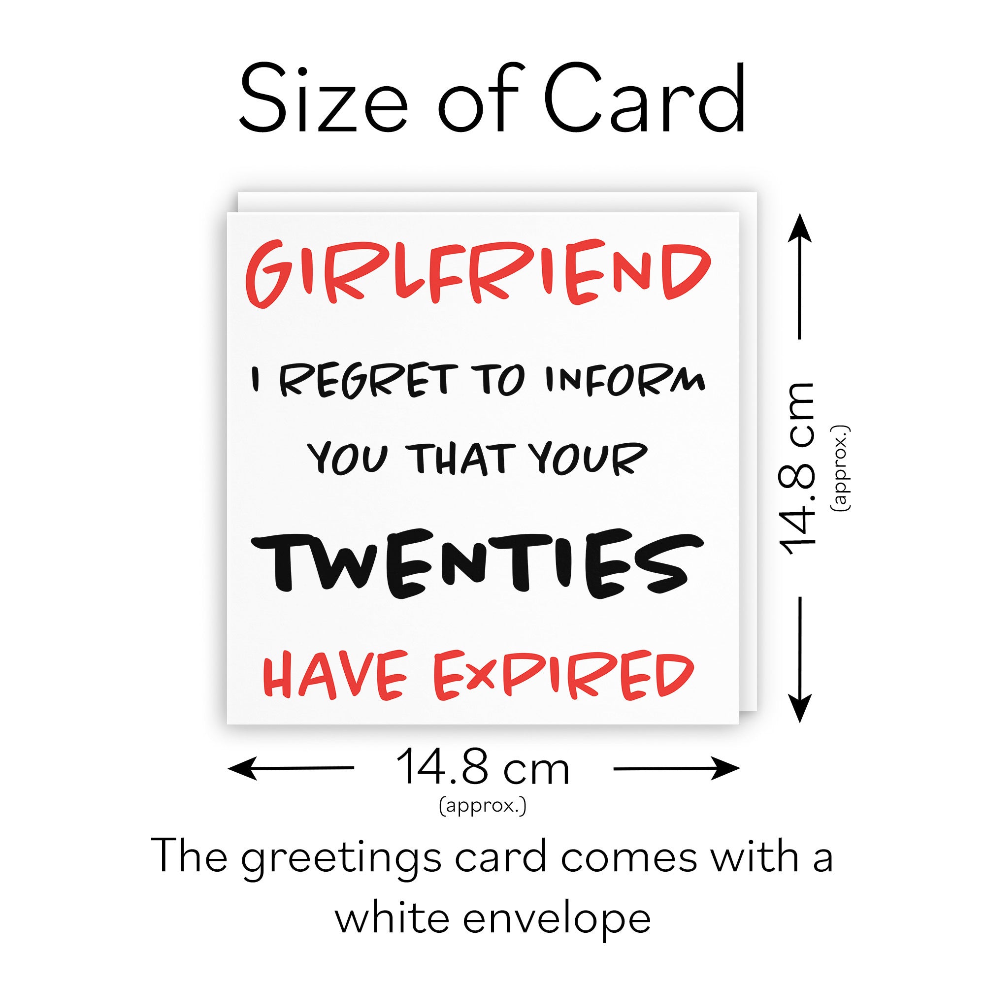 30th Girlfriend Birthday Card Funny Retro - Default Title (TH03208)