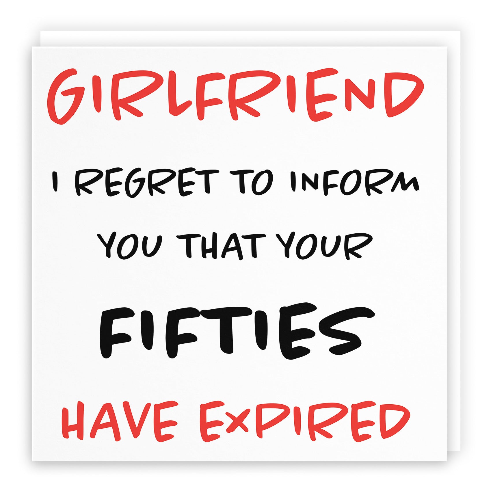 60th Girlfriend Birthday Card Funny Retro - Default Title (TH03210)