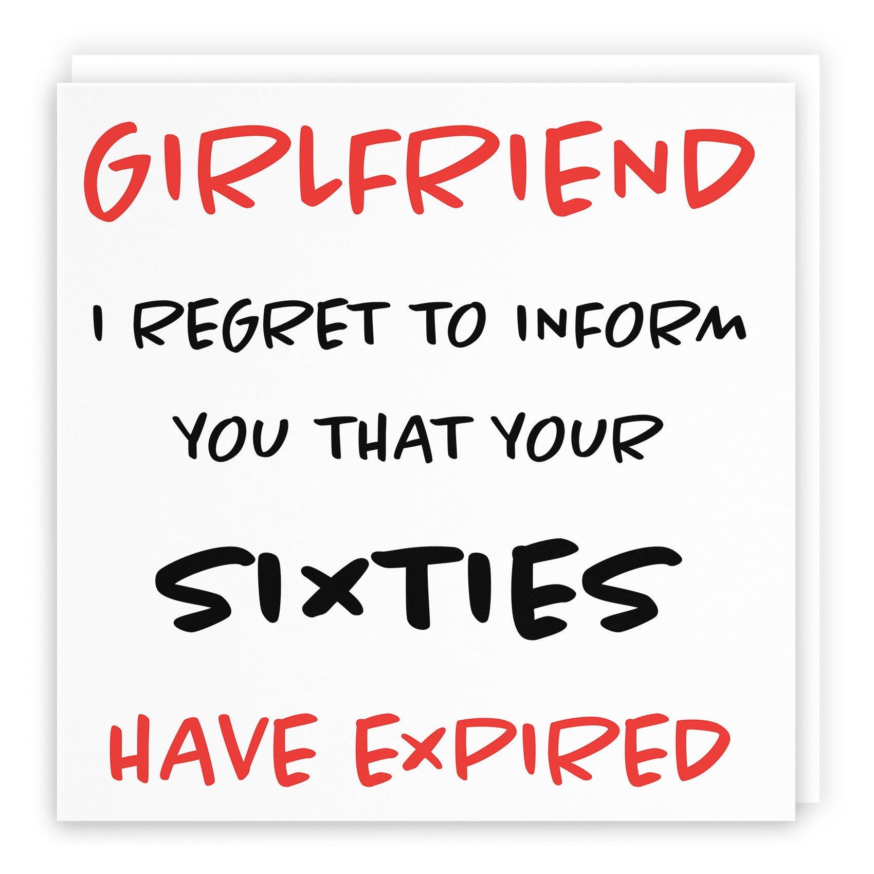 70th Girlfriend Birthday Card Funny Retro - Default Title (TH03211)