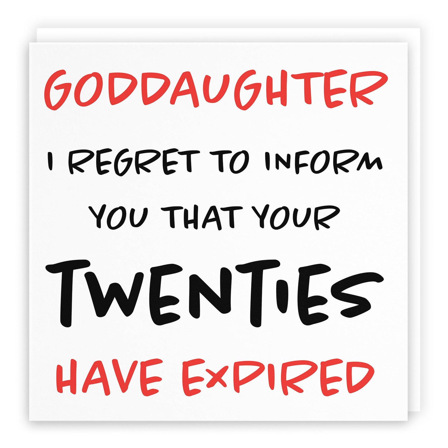 30th Goddaughter Birthday Card Funny Retro - Default Title (TH03214)