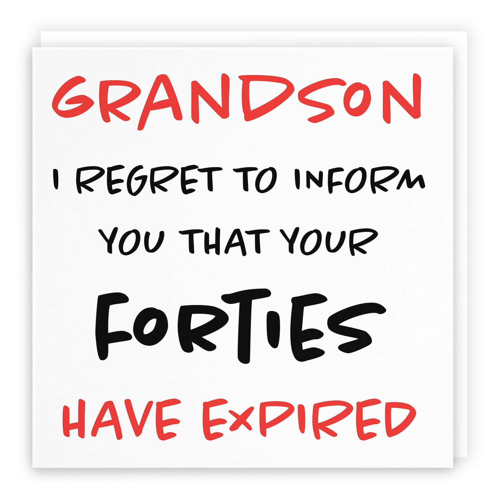 50th Grandson Birthday Card Funny Retro - Default Title (TH03217)