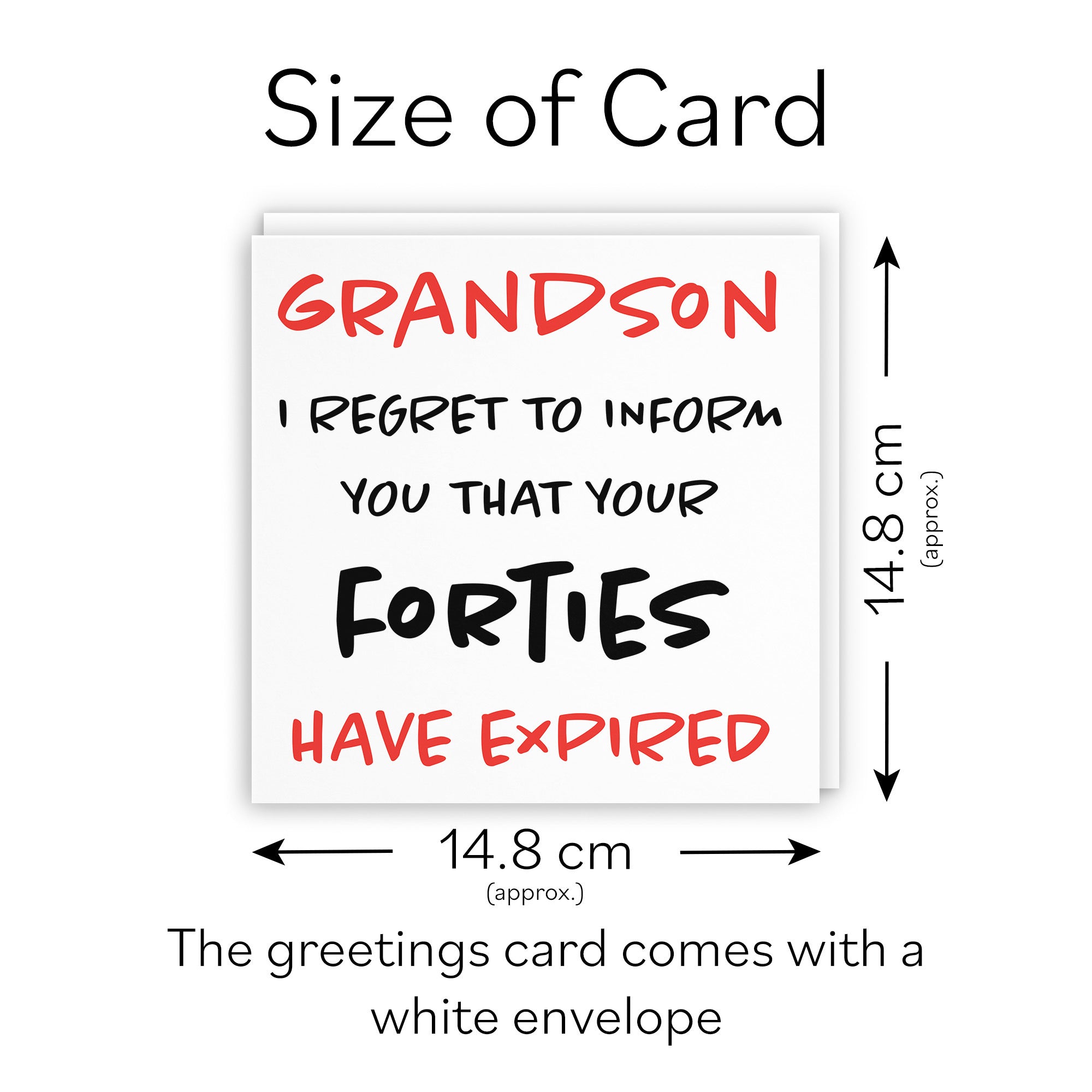 50th Grandson Birthday Card Funny Retro - Default Title (TH03217)